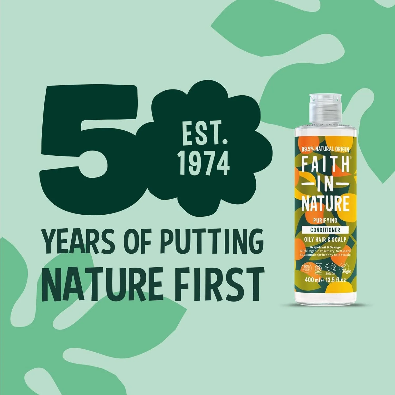 فیث این نیچر | 400 میلی لیتر | نرم کننده پاک کننده | گریپ فروت و پرتقال برای مو و پوست سر چرب | 99.5% منشاء طبیعی | حاوی رزماری، گزنه و بابونه ارگانیک | وگان و بدون تست حیوانی فیث این نیچر | 400 میلی لیتر | نرم کننده پاک کننده | گریپ فروت و پرتقال برای مو و پوست سر چرب | 99.5% منشاء طبیعی | حاوی رزماری، گزنه و بابونه ارگانیک | وگان و بدون تست حیوانی