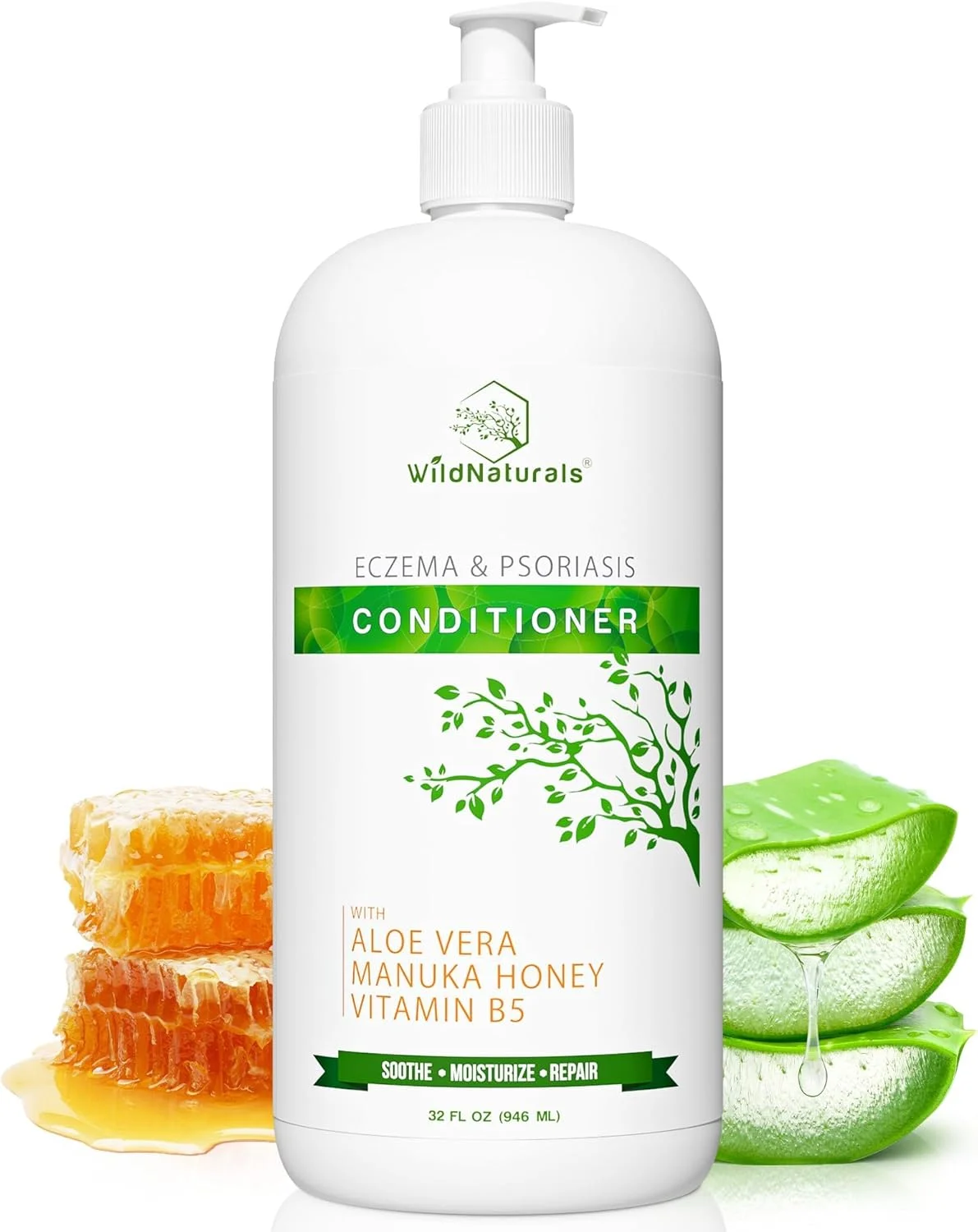 نرم کننده اگزما و پسوریازیس Wild Naturals: 98% طبیعی، 80% ارگانیک، بدون سولفات، تسکین دهنده، التیام بخش، ضد شوره، درمان پوسته پوسته شدن، خارش، خشکی پوست سر برای درماتیت سبورئیک، مرطوب کننده، 946 میلی لیتر نرم کننده اگزما و پسوریازیس Wild Naturals: 98% طبیعی، 80% ارگانیک، بدون سولفات، تسکین دهنده، التیام بخش، ضد شوره، درمان پوسته پوسته شدن، خارش، خشکی پوست سر برای درماتیت سبورئیک، مرطوب کننده، 946 میلی لیتر