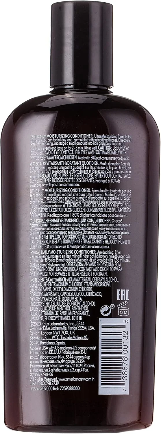 شامپو مردانه امریکن کرو، مرطوب کننده عمقی روزانه، فرمول گیاهی با منشاء طبیعی، رایحه نعناع مرکباتی، 250 میلی لیتر شامپو مردانه امریکن کرو، مرطوب کننده عمقی روزانه، فرمول گیاهی با منشاء طبیعی، رایحه نعناع مرکباتی، 250 میلی لیتر