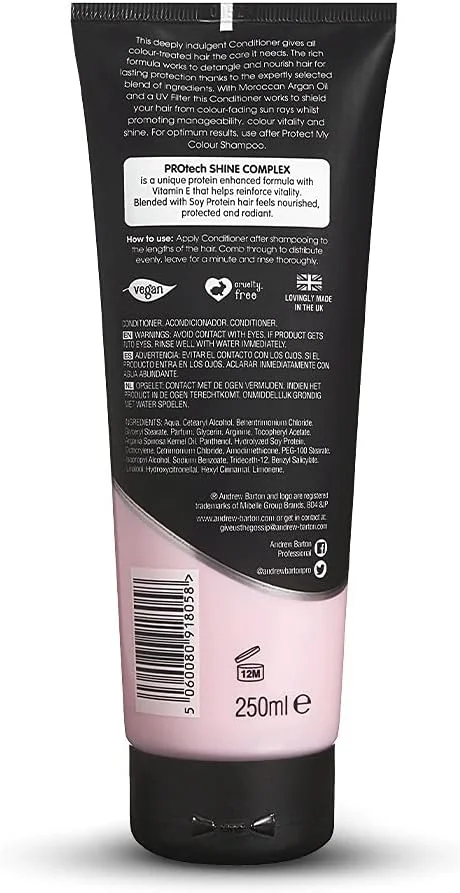 نرم کننده موهای رنگ شده و هایلایت شده اندرو بارتون مدل Protect My Colour حجم 250 میلی لیتر نرم کننده موهای رنگ شده و هایلایت شده اندرو بارتون مدل Protect My Colour حجم 250 میلی لیتر