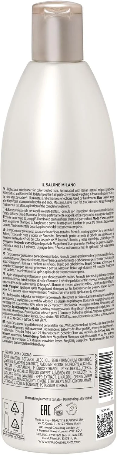 نرم کننده موهای رنگ شده و آسیب دیده Alfaparf Il Salone Milano Magnificent حجم 500 میلی لیتر نرم کننده موهای رنگ شده و آسیب دیده Alfaparf Il Salone Milano Magnificent حجم 500 میلی لیتر