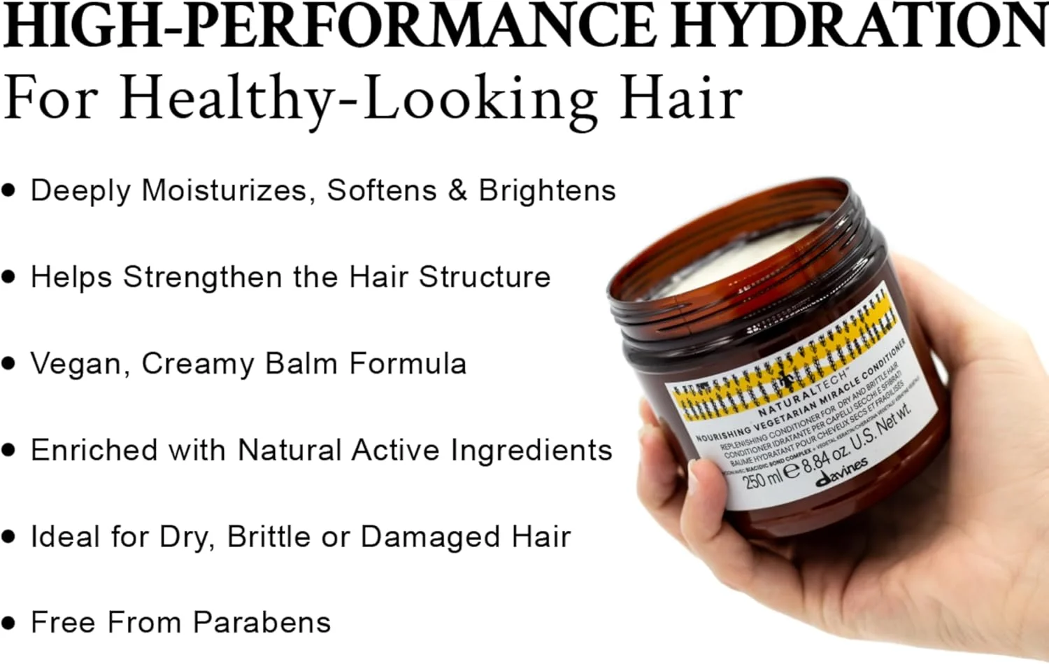 نرم کننده موی گیاهی معجزه آسای مغذی داوینس Naturaltech، مرطوب کننده و آبرسان موهای شکننده و بدون ساختار، افزایش نرمی و درخشندگی، 260 میلی لیتر نرم کننده موی گیاهی معجزه آسای مغذی داوینس Naturaltech، مرطوب کننده و آبرسان موهای شکننده و بدون ساختار، افزایش نرمی و درخشندگی، 260 میلی لیتر