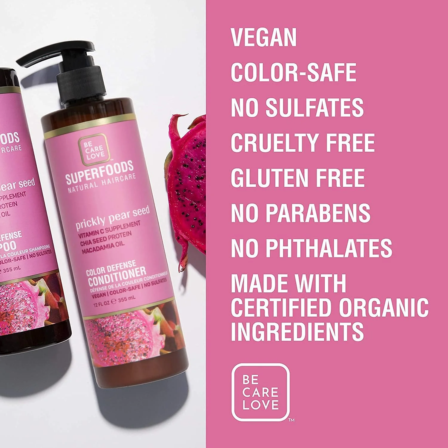 نرم کننده مو سوپرفودز Be Care Love با روغن دانه گلابی خاردار، محافظ رنگ مو، ۳۵۵ میلی لیتر، صورتی، ویتامین C، پروتئین دانه چیا، روغن ماکادمیا، درمان، مراقبت از مو، مناسب انواع مو، BCL نرم کننده مو سوپرفودز Be Care Love با روغن دانه گلابی خاردار، محافظ رنگ مو، ۳۵۵ میلی لیتر، صورتی، ویتامین C، پروتئین دانه چیا، روغن ماکادمیا، درمان، مراقبت از مو، مناسب انواع مو، BCL