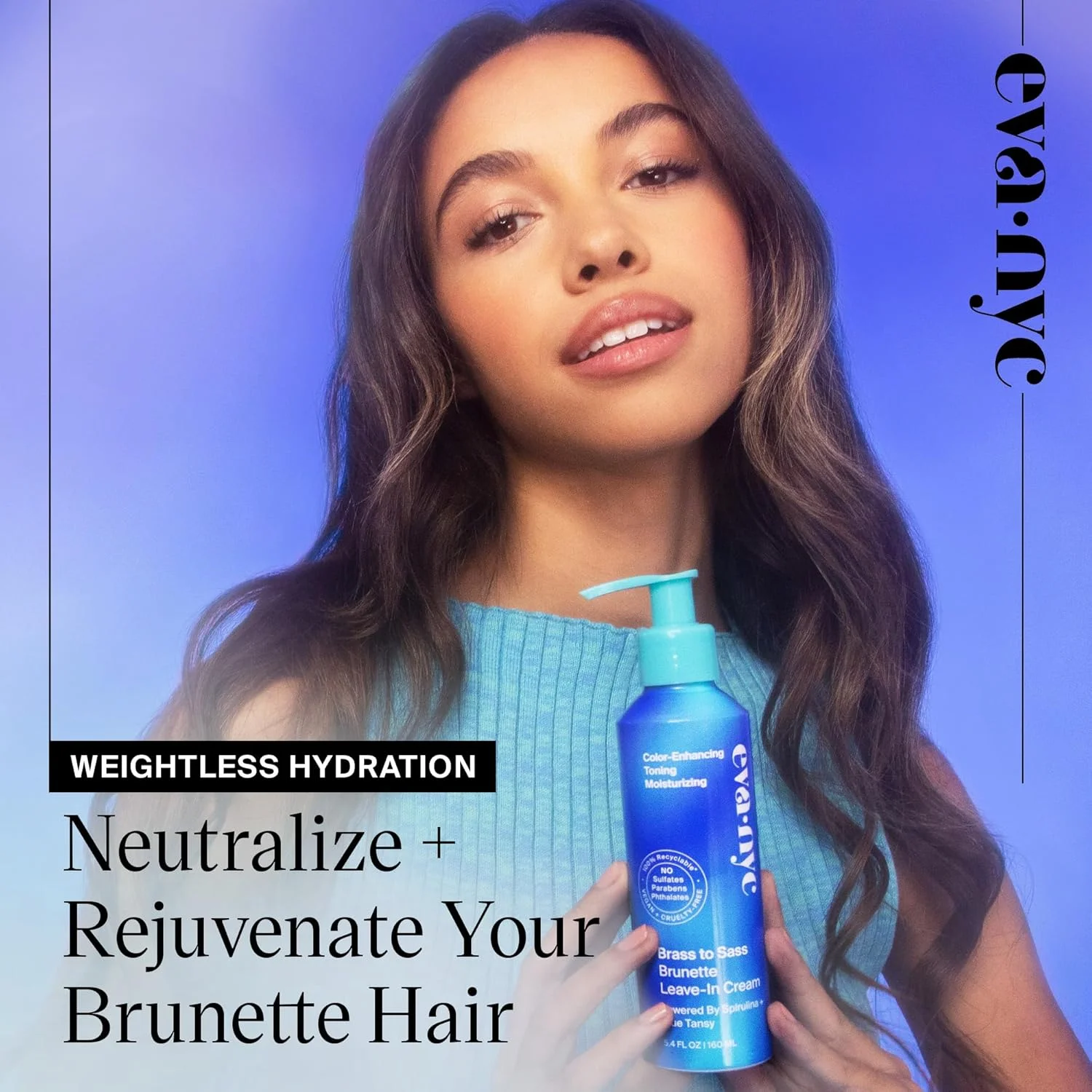 کرم موی بدون آبکشی اوا ان وای سی مدل Brass to Sass Brunette، نرم کننده بدون آبکشی برای موهای رنگ شده، کرم تونر موی وگان برای موهای قهوه ای، تونر بدون آبکشی برای موهای نارنجی و زرد، 160 میلی لیتر کرم موی بدون آبکشی اوا ان وای سی مدل Brass to Sass Brunette، نرم کننده بدون آبکشی برای موهای رنگ شده، کرم تونر موی وگان برای موهای قهوه ای، تونر بدون آبکشی برای موهای نارنجی و زرد، 160 میلی لیتر