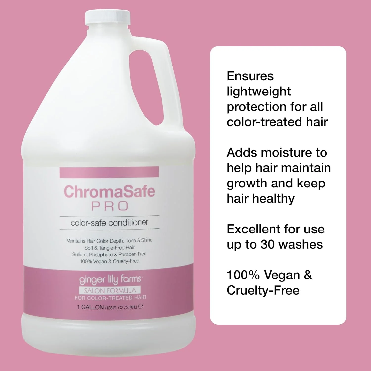 نرم کننده موهای رنگ شده ChromaSafe Pro از Ginger Lily Farms Salon Formula، کاملا گیاهی و بدون تست حیوانی، حجم 1 گالن (128 fl oz) نرم کننده موهای رنگ شده ChromaSafe Pro از Ginger Lily Farms Salon Formula، کاملا گیاهی و بدون تست حیوانی، حجم 1 گالن (128 fl oz)