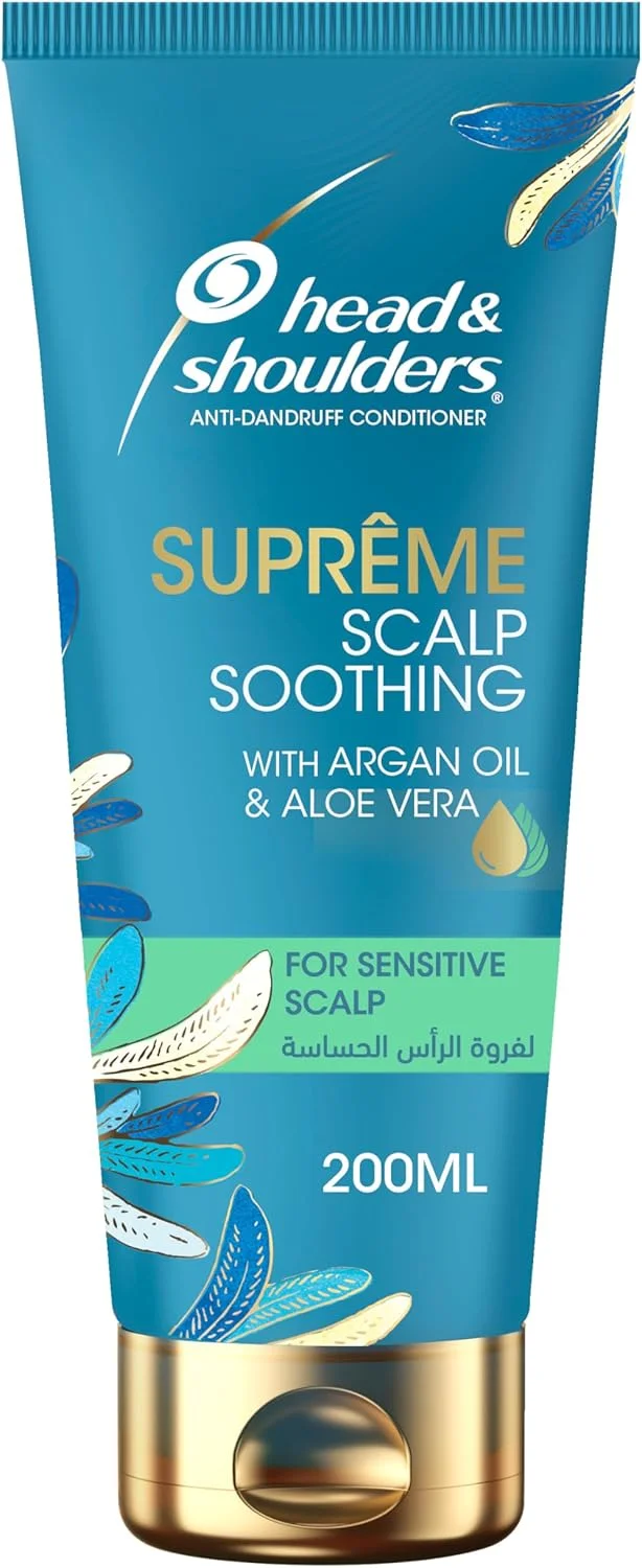 نرم کننده مو و پوست سر هد اند شولدرز Supreme حاوی روغن آرگان و آلوئه ورا برای تسکین پوست سر حساس، 200 میلی لیتر