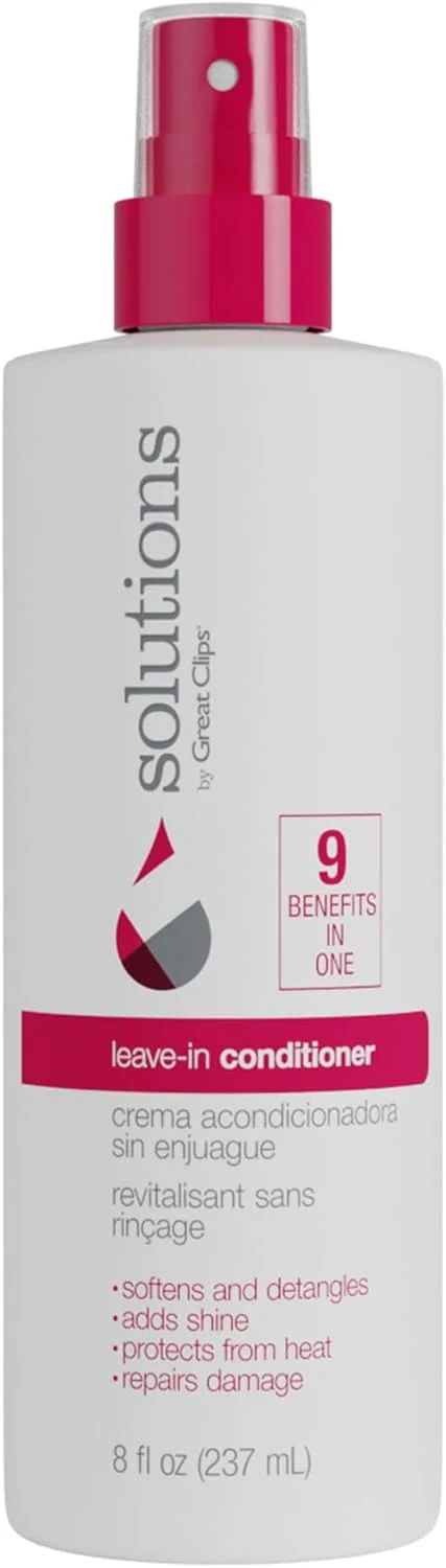 اسپری نرم کننده موی سر بدون نیاز به آبکشی Great Clips Solutions حجم 240 میلی لیتر، باز کننده گره و آبرسان مو اسپری نرم کننده موی سر بدون نیاز به آبکشی Great Clips Solutions حجم 240 میلی لیتر، باز کننده گره و آبرسان مو