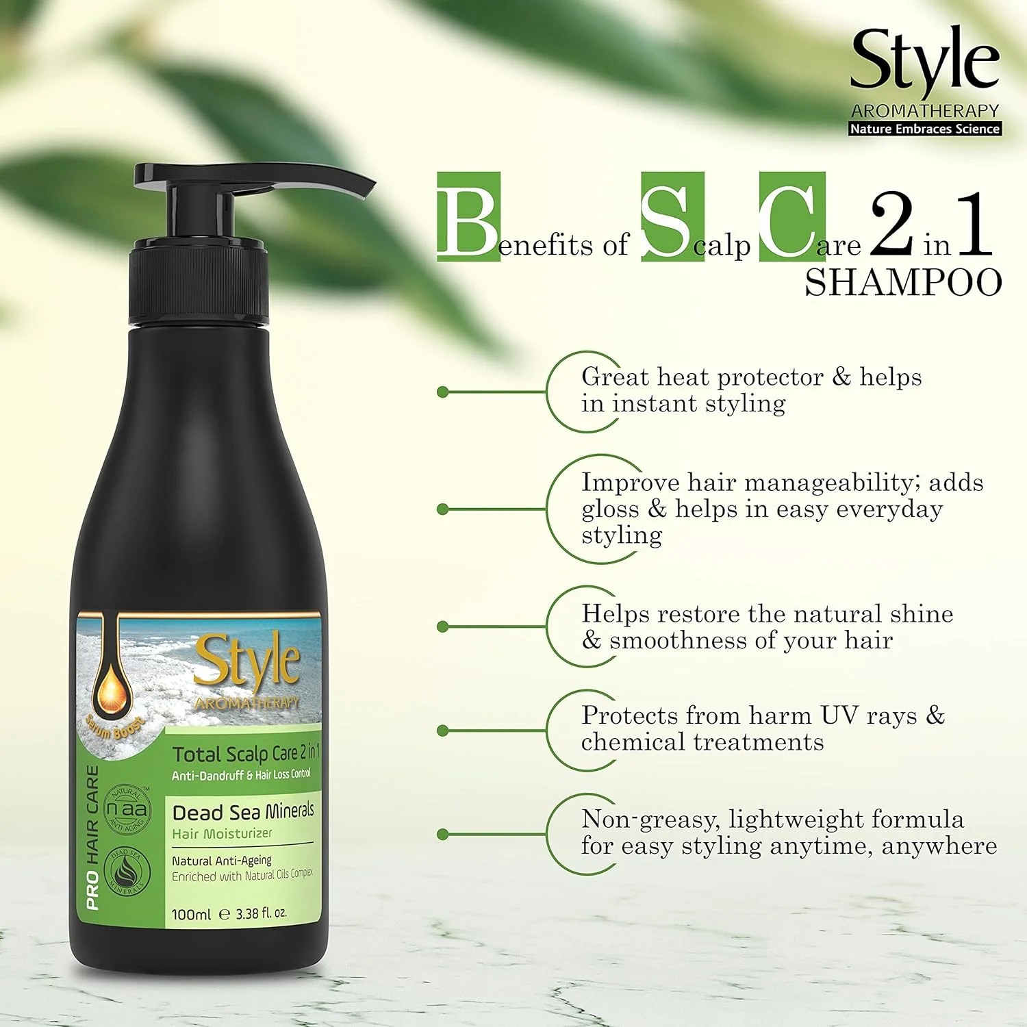 کرم مو مرطوب کننده بدون نیاز به آبکشی مراقبت کامل از پوست سر Style Aromatherapy Professional (مرطوب کننده، 100 میلی لیتر) کرم مو مرطوب کننده بدون نیاز به آبکشی مراقبت کامل از پوست سر Style Aromatherapy Professional (مرطوب کننده، 100 میلی لیتر)
