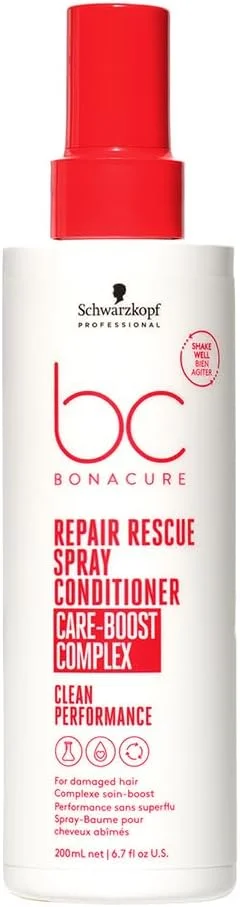 اسپری نرم کننده موهای آسیب دیده شوارتسکف پروفشنال BC Bonacure Peptide Repair Rescue (مناسب موهای نازک تا معمولی) 200ml/6.7oz