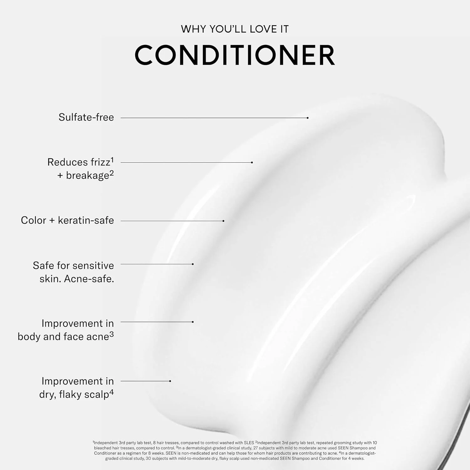 نرم کننده مو سین، بدون عطر - غیر کومدوژنیک و بدون سولفات - توسعه یافته توسط متخصص پوست - ایمن برای پوست های حساس، مستعد اگزما و آکنه