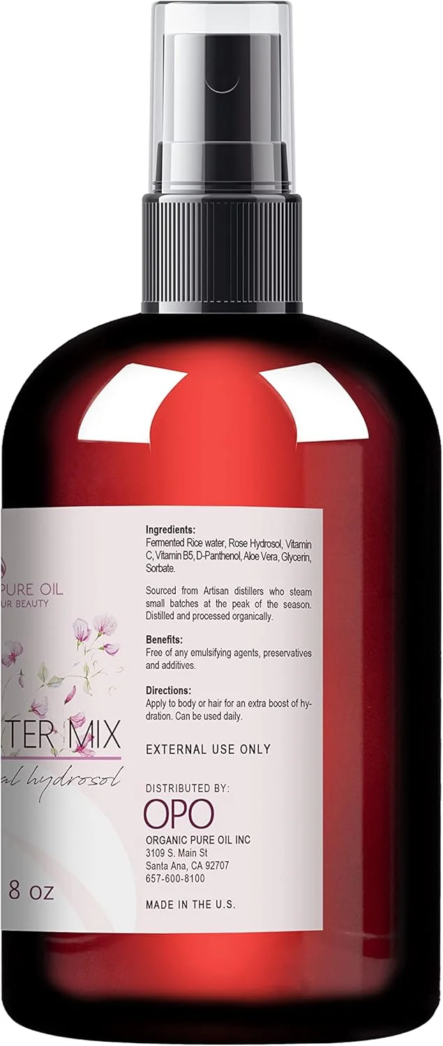 محلول آب برنج برای رشد مو - 100% طبیعی، قدرت مضاعف، مه گیاهی، اسپری، نرم کننده برای پوست سر، موهای بافته شده، خشک، چرب و شکننده - آلوئه ورا تخمیر شده، دی-پانتنول، آنتی اکسیدان ها - بسته بندی ممکن است متفاوت باشد