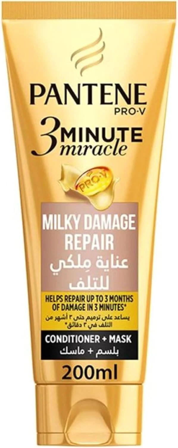 نرم کننده موی سر پنتن پرو-وی 3 Minute Miracle مدل Milky Damage Repair حجم 200 میلی لیتر