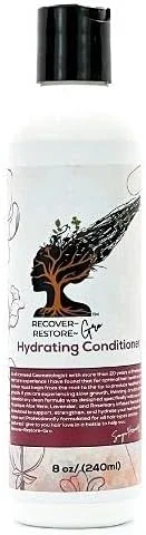 RECOVER - RESTORE - نرم کننده آبرسان GRO، بدون عطر، مناسب برای انواع مو 1a تا 4c، بدون گلوتن و بدون تست حیوانی، 236ml