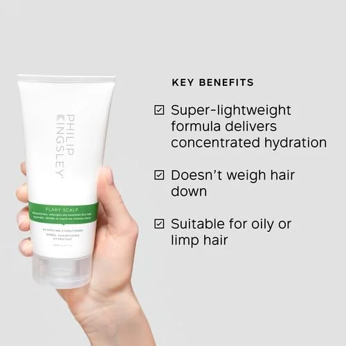 نرم کننده مو و پوست سر خشک و خارش دار فیلیپ کینگزلی | نرم کننده ضد شوره برای پوست سر خشک، خارش دار، چرب و یا پوسته پوسته | مراقبت پاک کننده پوست سر | آبرسان، تسکین دهنده، آرامش بخش و باز کننده گره مو | 200 میلی لیتر