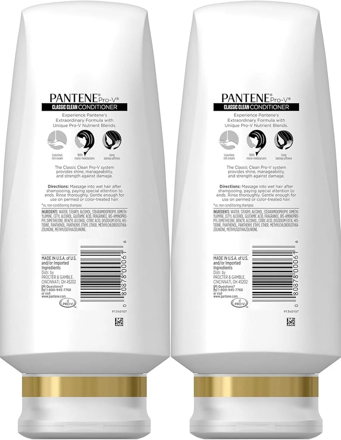 نرم کننده مو پنتن، Pro-V Classic Clean، حجم ۷۱۰ میلی لیتر، بسته دوتایی نرم کننده مو پنتن، Pro-V Classic Clean، حجم ۷۱۰ میلی لیتر، بسته دوتایی