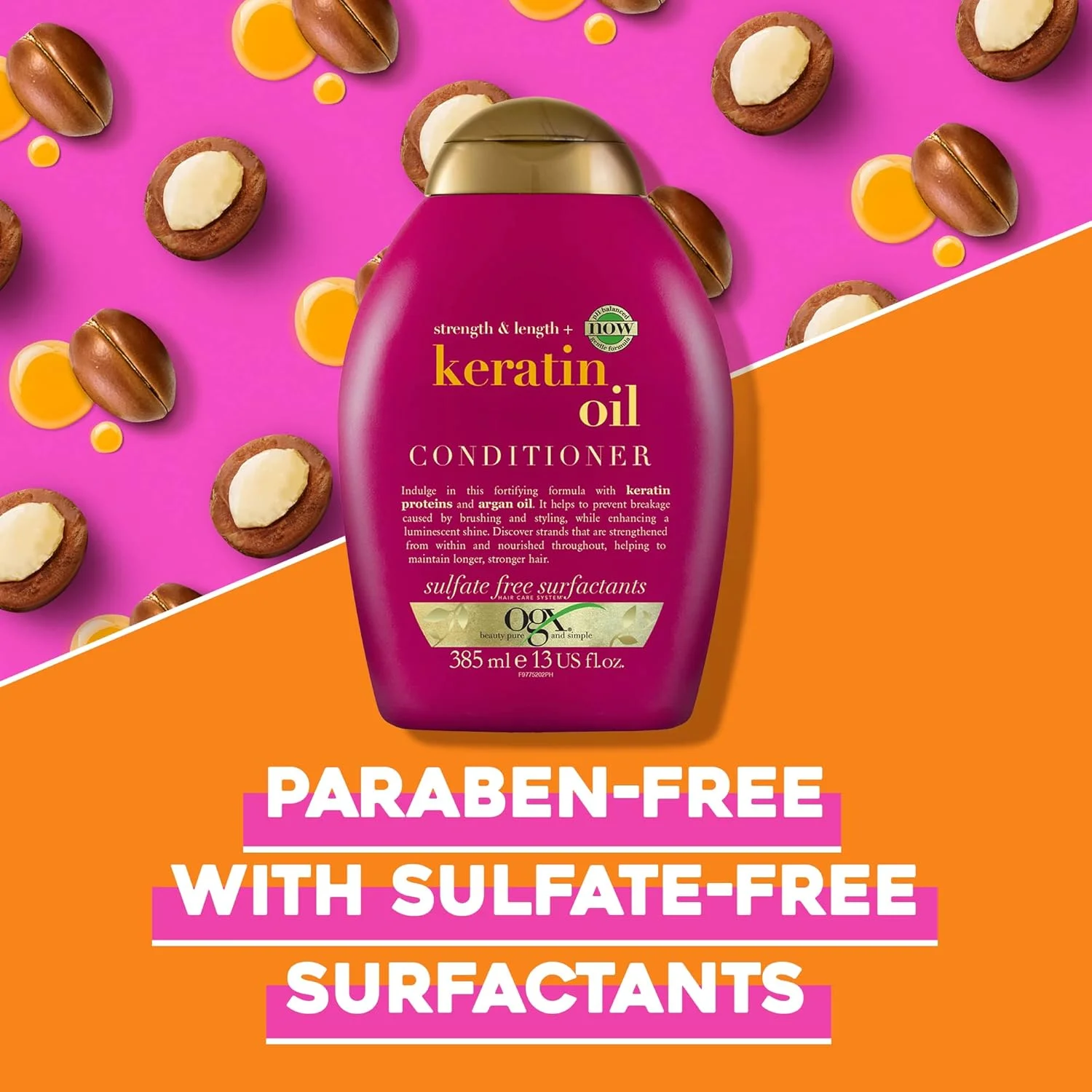 نرم کننده مو روغن کراتین OGX Anti-Breakage+، ۳۸۵ میلی لیتر (بسته ۱ عددی)، نرم کننده تقویت کننده و آبرسان مو برای تقویت و محافظت در برابر آسیب، موخوره و شکستگی نرم کننده مو روغن کراتین OGX Anti-Breakage+، ۳۸۵ میلی لیتر (بسته ۱ عددی)، نرم کننده تقویت کننده و آبرسان مو برای تقویت و محافظت در برابر آسیب، موخوره و شکستگی