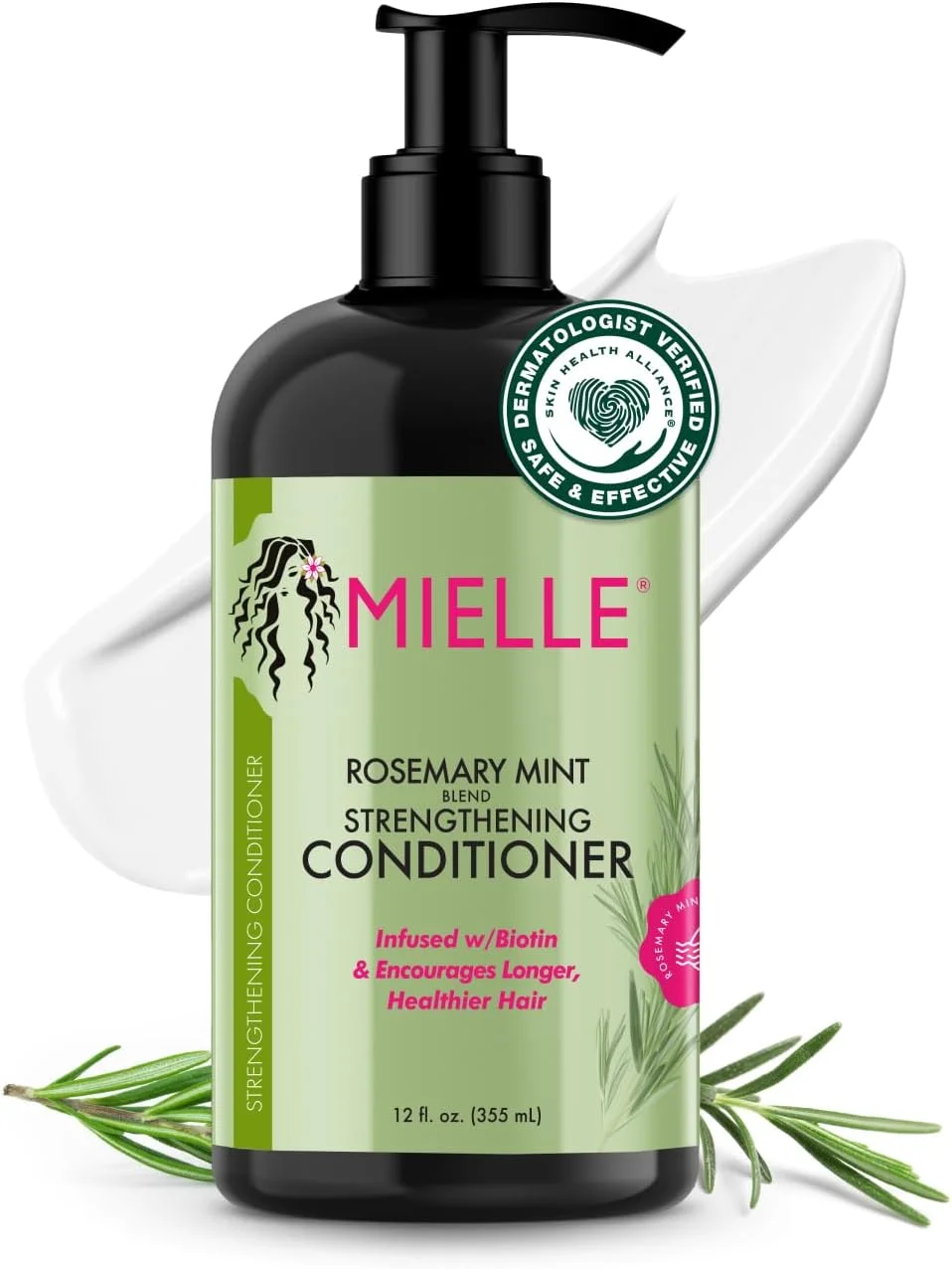 نرم کننده تقویت کننده رزماری و نعناع ارگانیک Mielle با بیوتین، 355 میلی لیتر نرم کننده تقویت کننده رزماری و نعناع ارگانیک Mielle با بیوتین، 355 میلی لیتر