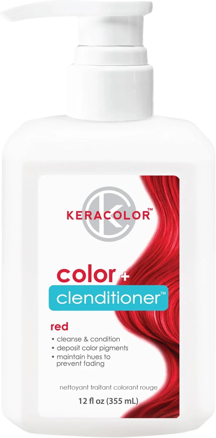 رنگ موی قرمز Keracolor Clenditioner - نرم کننده رنگ دهنده مو نیمه دائمی، بدون تست حیوانی، 355 میلی لیتر رنگ موی قرمز Keracolor Clenditioner - نرم کننده رنگ دهنده مو نیمه دائمی، بدون تست حیوانی، 355 میلی لیتر