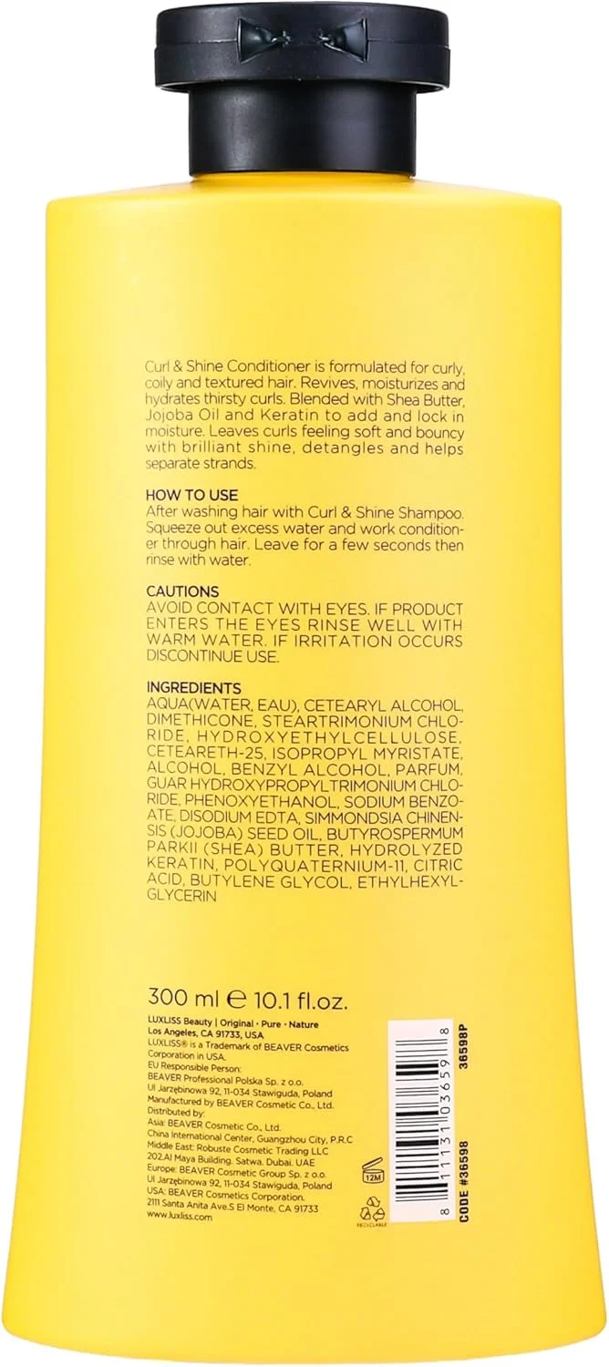 نرم کننده موی فر، چرب و بافت دار لوکسلیس مدل Curl & Shine حجم 300 میلی لیتر نرم کننده موی فر، چرب و بافت دار لوکسلیس مدل Curl & Shine حجم 300 میلی لیتر
