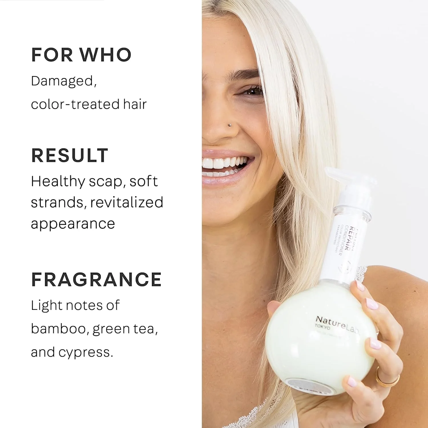 نرم کننده ترمیم کننده بی نقص نیچرلَب. توکیو: نرم کننده مرطوب کننده برای احیا و ترمیم موهای آسیب دیده و رنگ شده و تقویت موهای جدید I 340ml / 11.5 FL OZ نرم کننده ترمیم کننده بی نقص نیچرلَب. توکیو: نرم کننده مرطوب کننده برای احیا و ترمیم موهای آسیب دیده و رنگ شده و تقویت موهای جدید I 340ml / 11.5 FL OZ