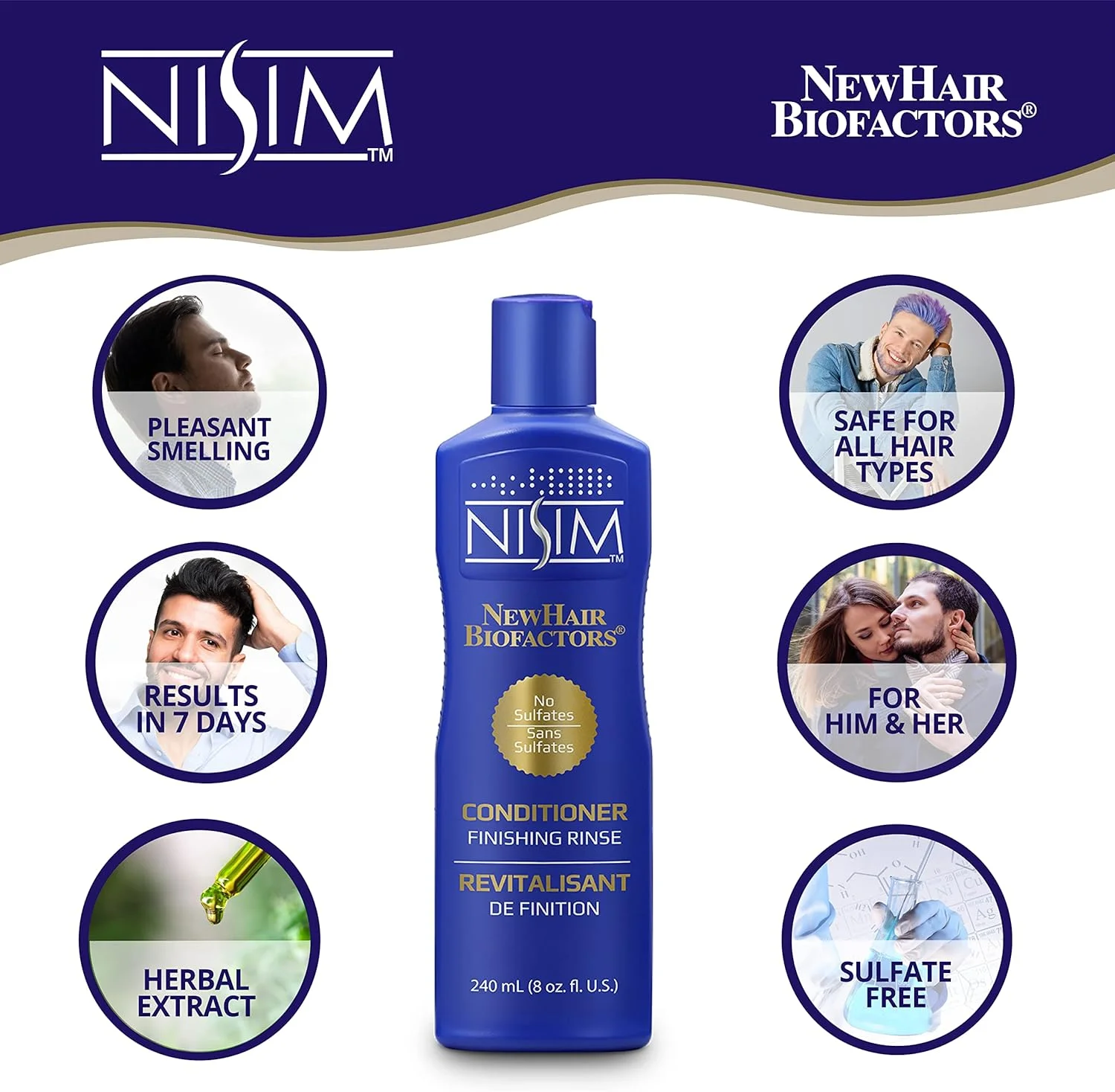 نرم کننده موی سر NISIM - مناسب برای آبکشی نهایی، 236 میلی لیتر نرم کننده موی سر NISIM - مناسب برای آبکشی نهایی، 236 میلی لیتر