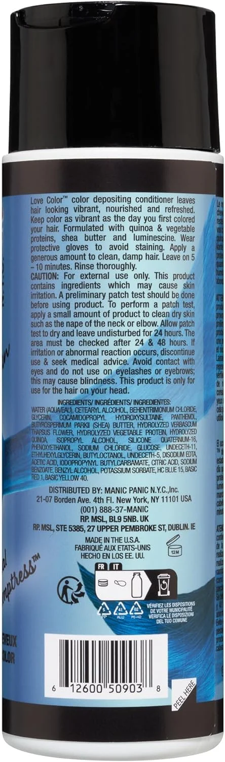 نرم کننده رنگساژ آبی مایل به سبز مانیک پانیک - نرم کننده مو Love Color موها را شاداب، تغذیه شده و با طراوت نگه می دارد - فرموله شده با شی باتر و کینوا - Teal Temptress (236ml) نرم کننده رنگساژ آبی مایل به سبز مانیک پانیک - نرم کننده مو Love Color موها را شاداب، تغذیه شده و با طراوت نگه می دارد - فرموله شده با شی باتر و کینوا - Teal Temptress (236ml)