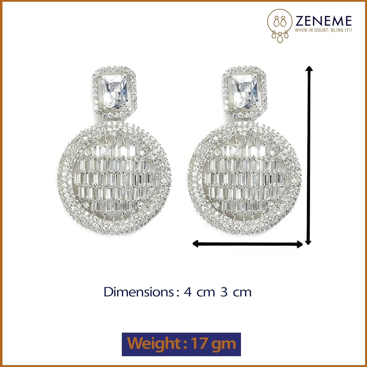 گوشواره زنانه زنم، روکش رودیوم، سفید مایل به کرم، طرح هندسی، مدل میخی فشاری، جواهرات کلاسیک روزمره برای دختران و زنان گوشواره زنانه زنم، روکش رودیوم، سفید مایل به کرم، طرح هندسی، مدل میخی فشاری، جواهرات کلاسیک روزمره برای دختران و زنان