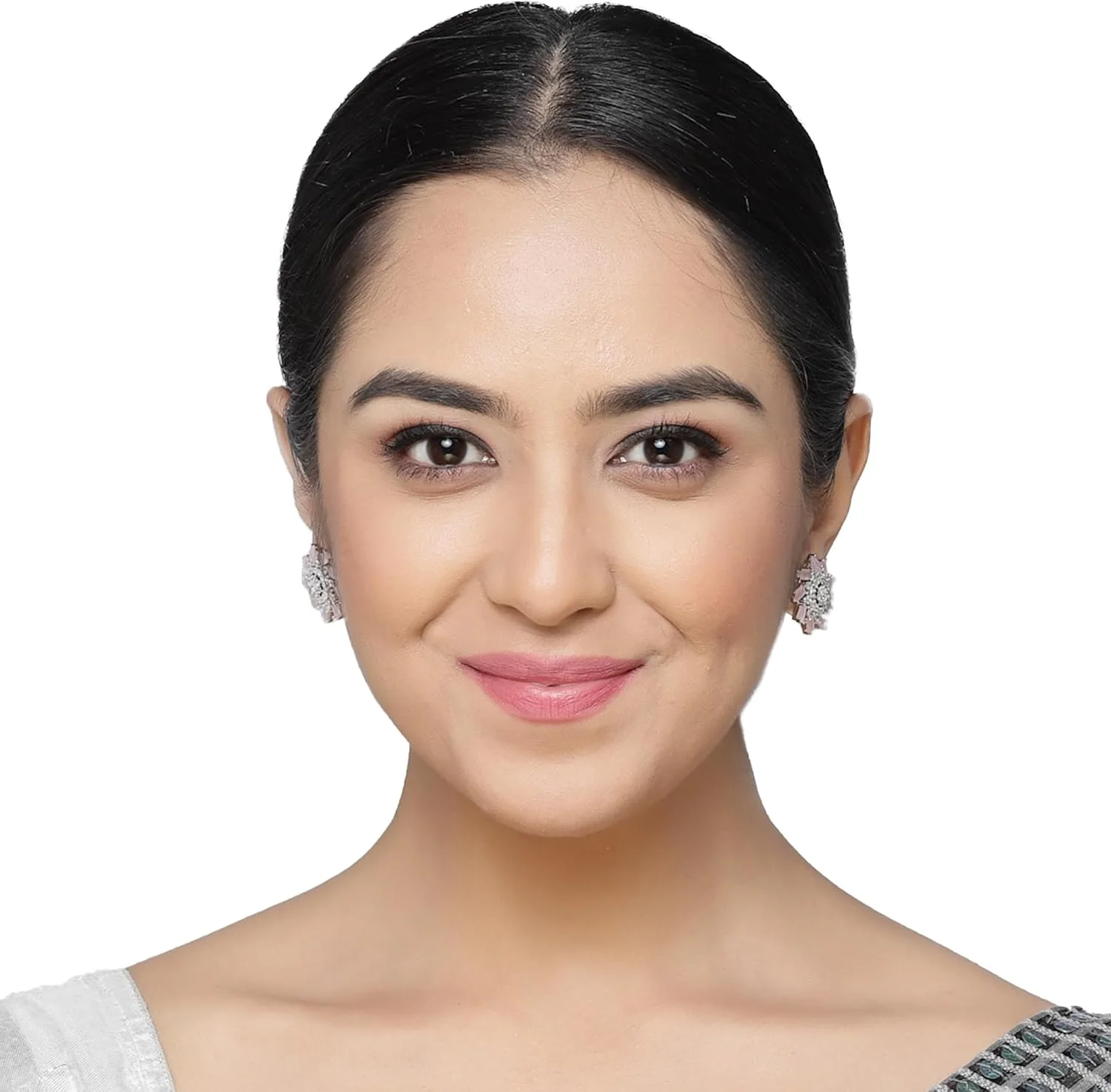 گوشواره های میخی طرح گل نگین دار روکش رودیوم زنانه و دخترانه برند زِنِم گوشواره های میخی طرح گل نگین دار روکش رودیوم زنانه و دخترانه برند زِنِم