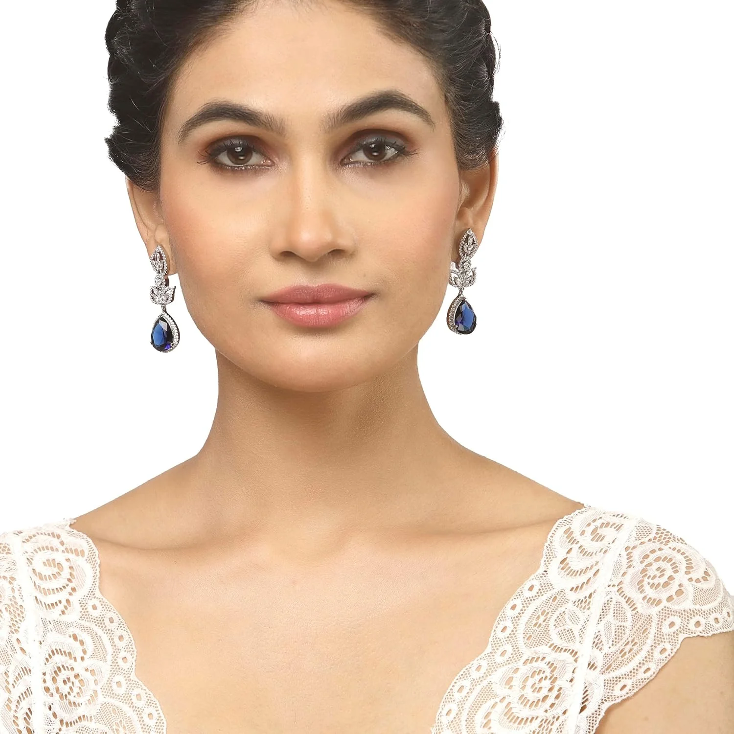 گوشواره های آویز دست ساز زنانه و دخترانه زنم مدل اشکی و برگی نگین دار با روکش رودیوم و الماس آمریکایی (آبی سرمه ای)، سایز آزاد، برنج، الماس آمریکایی گوشواره های آویز دست ساز زنانه و دخترانه زنم مدل اشکی و برگی نگین دار با روکش رودیوم و الماس آمریکایی (آبی سرمه ای)، سایز آزاد، برنج، الماس آمریکایی