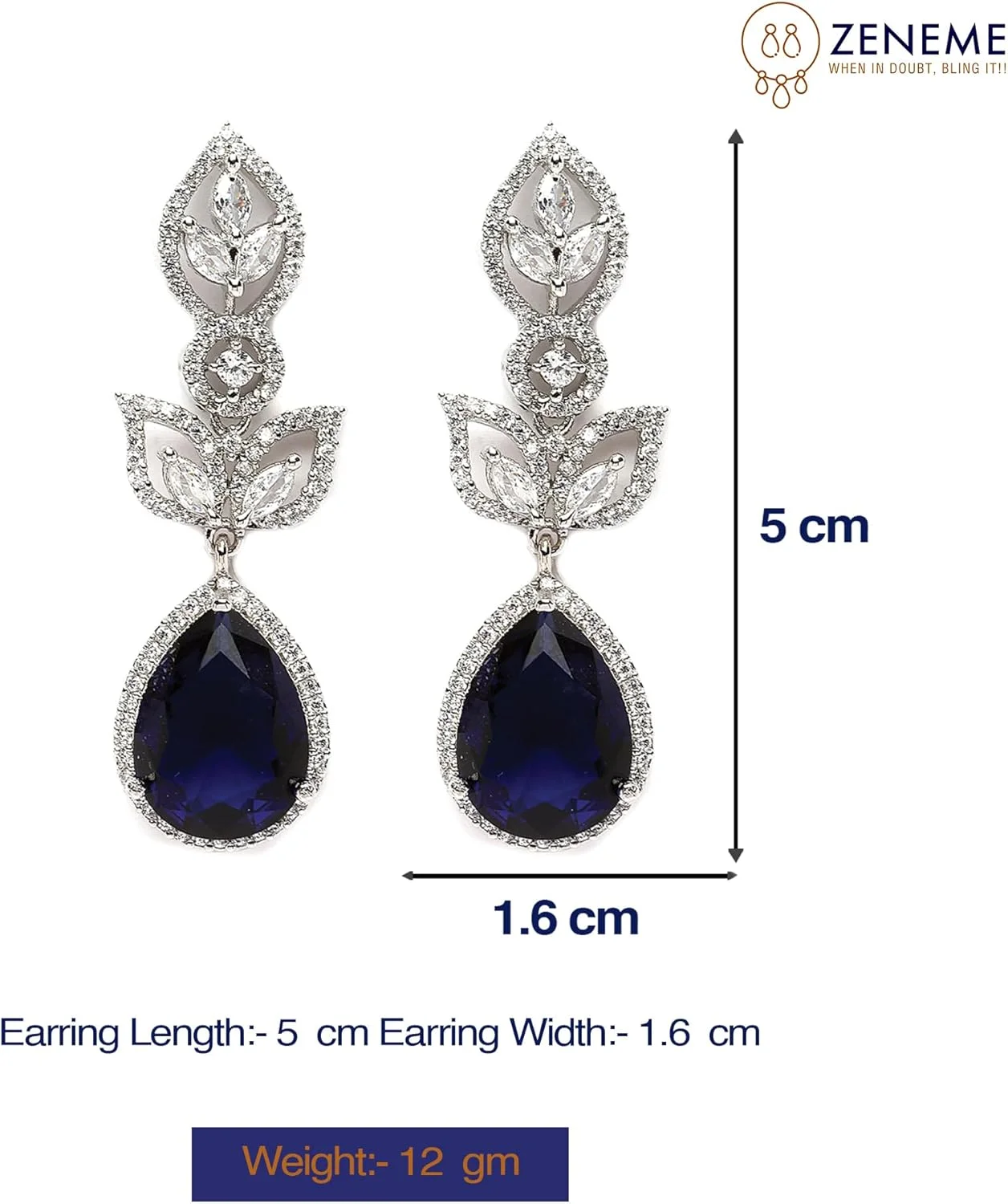 گوشواره های آویز دست ساز زنانه و دخترانه زنم مدل اشکی و برگی نگین دار با روکش رودیوم و الماس آمریکایی (آبی سرمه ای)، سایز آزاد، برنج، الماس آمریکایی گوشواره های آویز دست ساز زنانه و دخترانه زنم مدل اشکی و برگی نگین دار با روکش رودیوم و الماس آمریکایی (آبی سرمه ای)، سایز آزاد، برنج، الماس آمریکایی