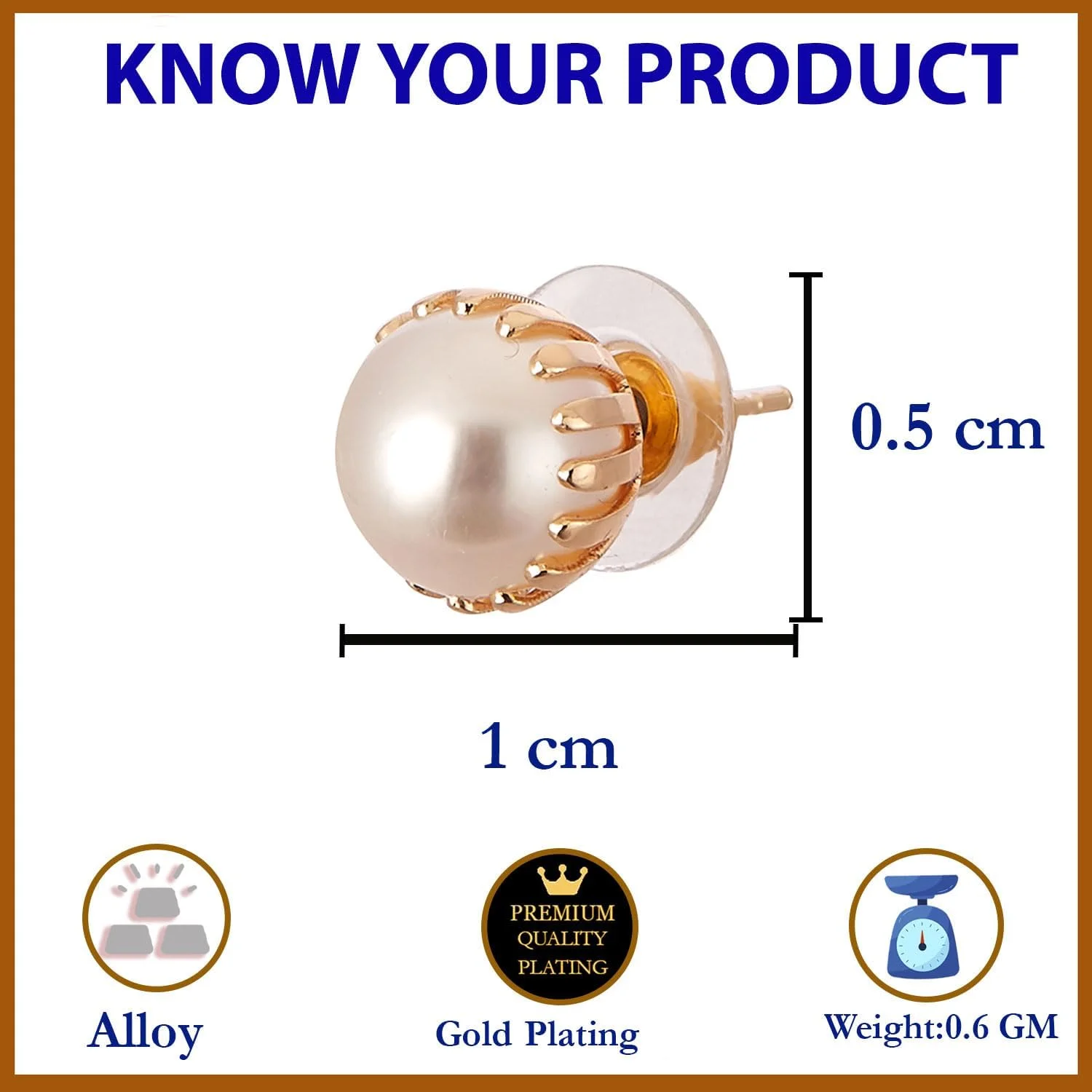 گوشواره زنانه زنم مدل میخی مرواریدی حکاکی شده طلایی آف وایت، جواهرات کلاسیک روزمره برای دختران و زنان