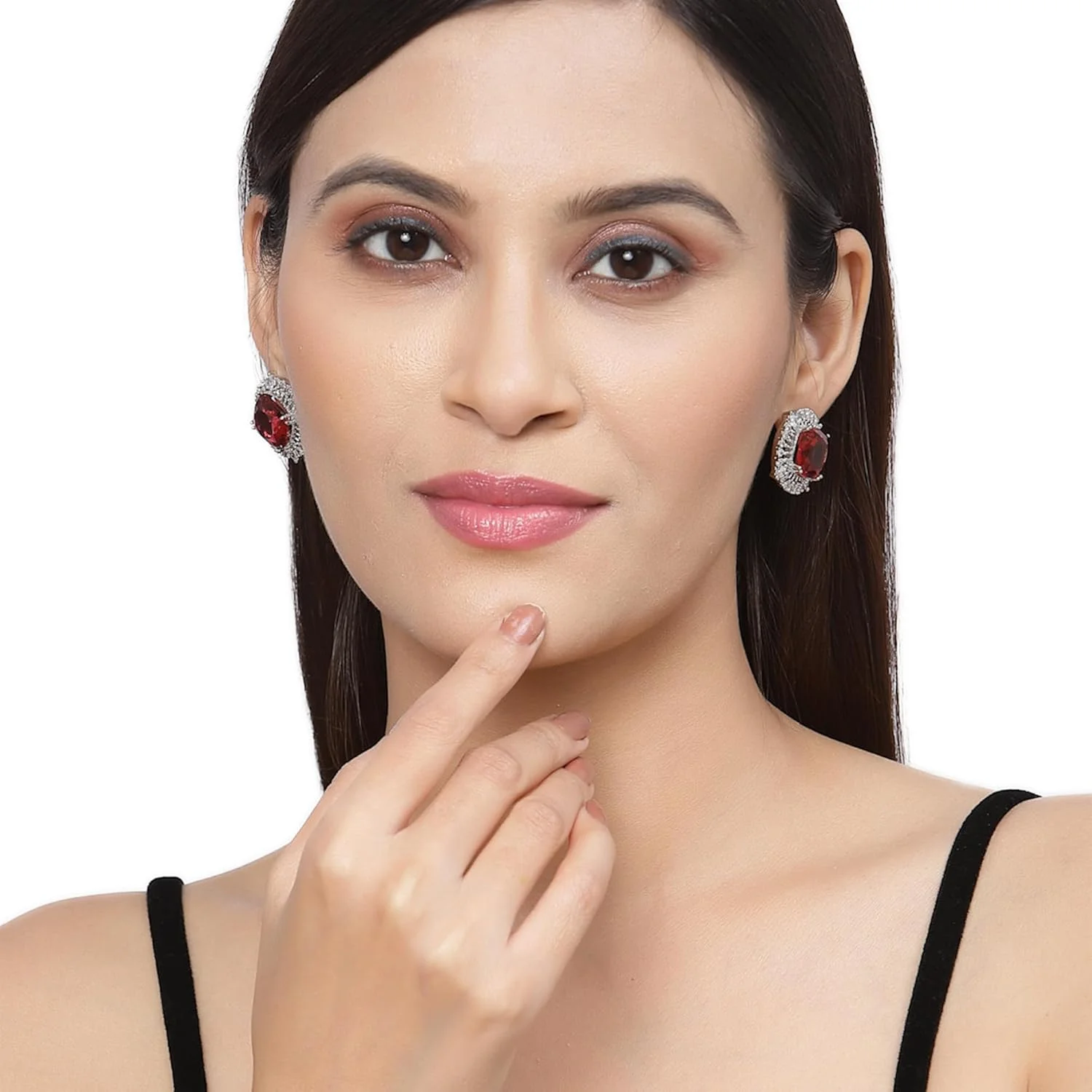 گوشواره های میخی نگین دار طرح الماس آمریکایی آبکاری شده با رودیوم زنانه مدل گرد معاصر زنانه گوشواره های میخی نگین دار طرح الماس آمریکایی آبکاری شده با رودیوم زنانه مدل گرد معاصر زنانه