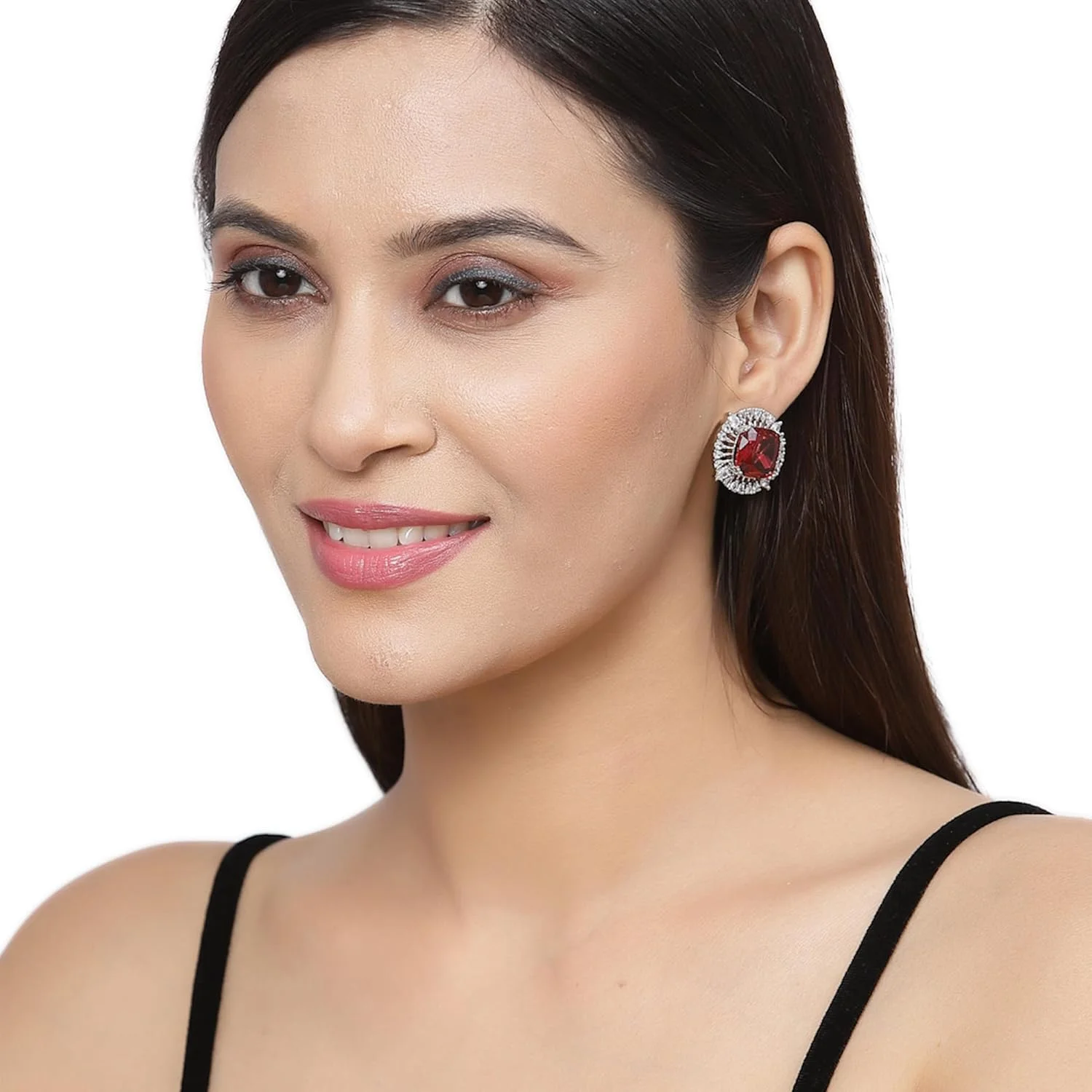 گوشواره های میخی نگین دار طرح الماس آمریکایی آبکاری شده با رودیوم زنانه مدل گرد معاصر زنانه گوشواره های میخی نگین دار طرح الماس آمریکایی آبکاری شده با رودیوم زنانه مدل گرد معاصر زنانه