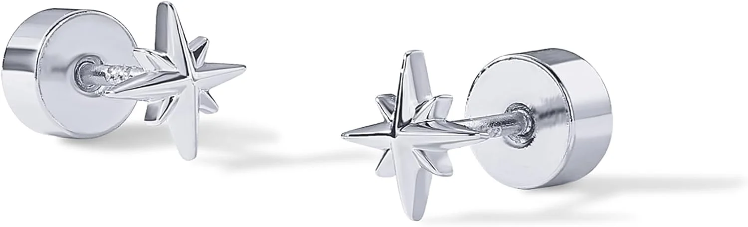 گوشواره های میخی پشت صاف زنانه پاوی با روکش طلای 14 عیار و پایه نقره استرلینگ 925 | پیرسینگ غضروف هلیکس | گوشواره طرح قلب، ماه، مار، صورتک خندان، پروانه، یین و یانگ و ستاره قطبی گوشواره های میخی پشت صاف زنانه پاوی با روکش طلای 14 عیار و پایه نقره استرلینگ 925 | پیرسینگ غضروف هلیکس | گوشواره طرح قلب، ماه، مار، صورتک خندان، پروانه، یین و یانگ و ستاره قطبی