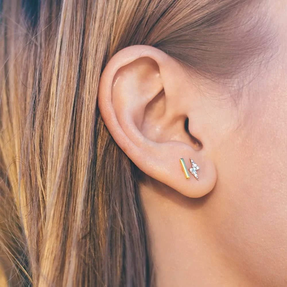 گوشواره های ظریف زنانه پاوی با روکش طلای 14 عیار، میله نقره استرلینگ، نقطه، قلب، مثلث، ستاره، گربه گوشواره های ظریف زنانه پاوی با روکش طلای 14 عیار، میله نقره استرلینگ، نقطه، قلب، مثلث، ستاره، گربه