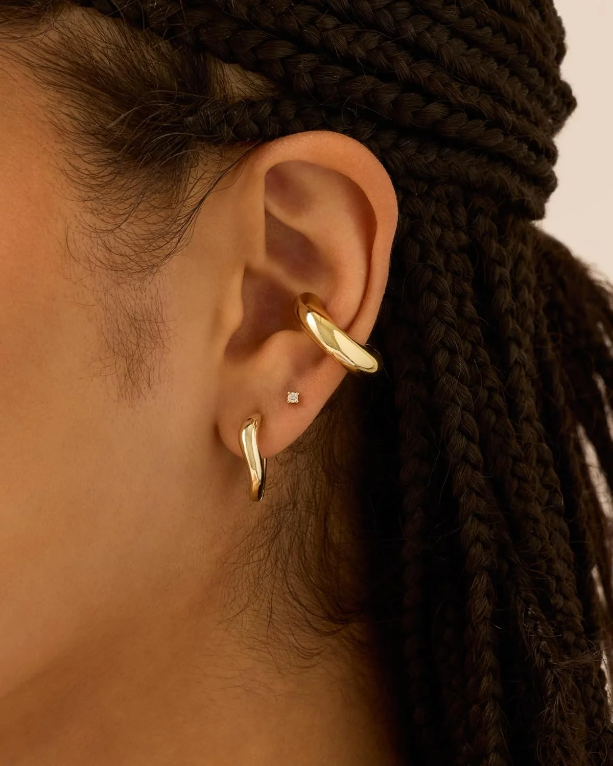 گوشواره های کاف ضخیم روکش طلای 14 عیار PAVOI برای زنان - گوشواره های بیانیه ای کاف جسورانه گوشواره های کاف ضخیم روکش طلای 14 عیار PAVOI برای زنان - گوشواره های بیانیه ای کاف جسورانه