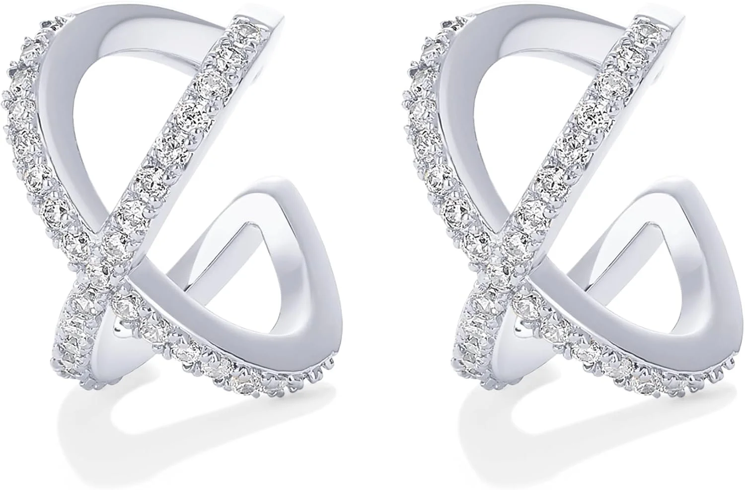 گوشواره های حلقه ای بغل گوش نگین دار گرد نقره استرلینگ 925 با روکش طلای 14 عیار پاوی | گیره ای برای غضروف گوش گوشواره های حلقه ای بغل گوش نگین دار گرد نقره استرلینگ 925 با روکش طلای 14 عیار پاوی | گیره ای برای غضروف گوش