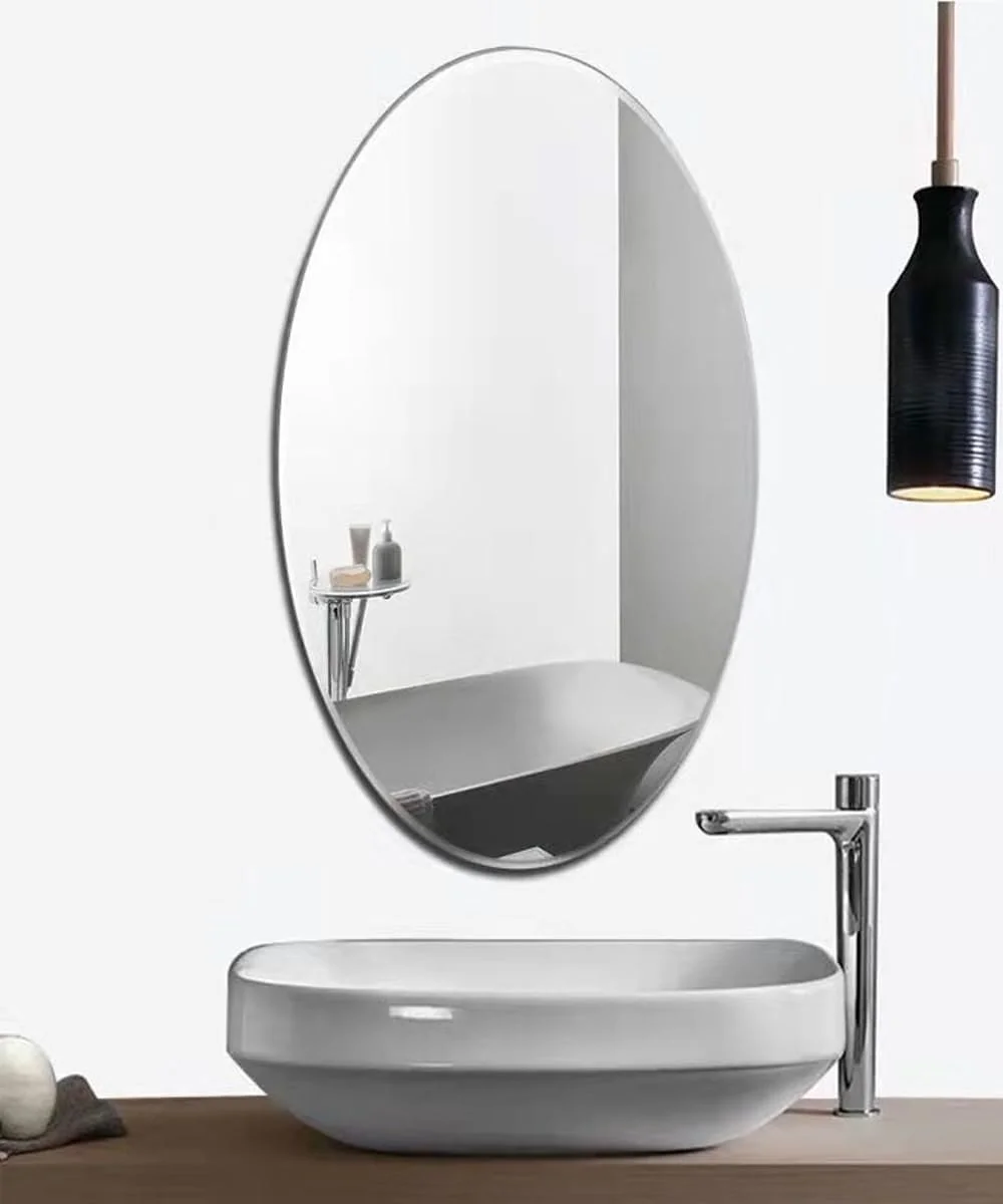 Kutis 3D Art DIY Acrylic Wall Mirror Sticker – Oval Shape Home Décor for Living Room & Bedroom, Modern Decorative Wall Sticker for Interior Design (45 x 60 cm)