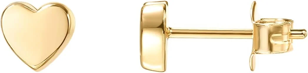 گوشواره های ظریف زنانه پاوی، میله ای، نقطه ای، قلبی، مثلثی، ستاره ای، گربه ای، روکش طلای 14 عیار نقره استرلینگ