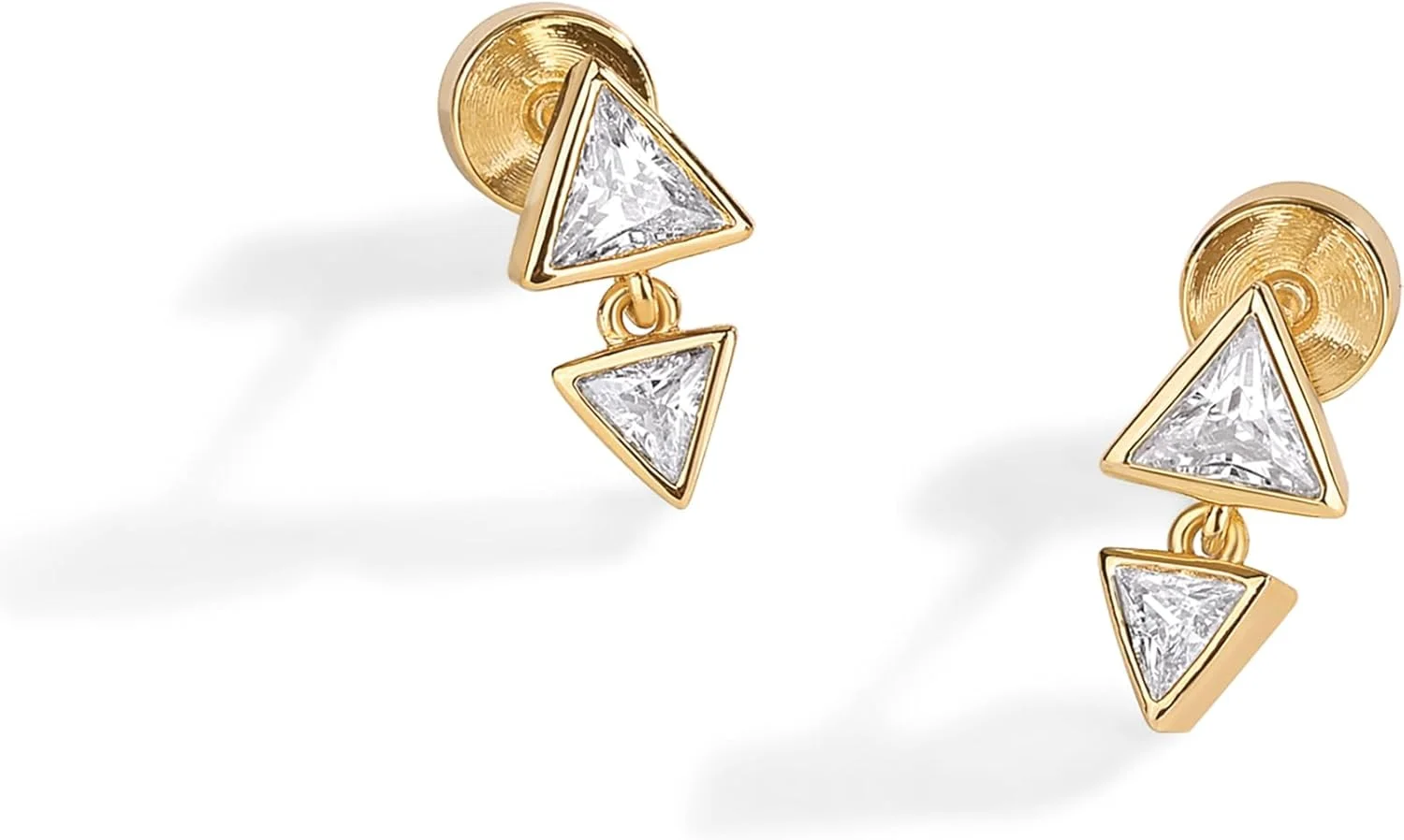 PAVOI 14K Gold Plated 925 Sterling Silver Posts Mini Drop Dangle Flat Back Earrings for Women | Dainty Cartilage Earring | Helix Piercing Jewelry | Pearl Cubic Zirconia Pear Cluster Triangle Lotus PAVOI 14K Gold Plated 925 Sterling Silver Posts Mini Drop Dangle Flat Back Earrings for Women | Dainty Cartilage Earring | Helix Piercing Jewelry | Pearl Cubic Zirconia Pear Cluster Triangle Lotus