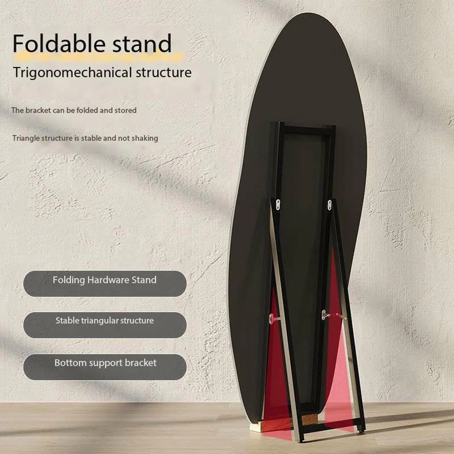 Kutis Antique or vintage styles Makeup Mirror Full-length irregular Borderless Decorative Wall Mounted Mirror With Wooden Solid Base For Living Room Bathroom Entarway 48 x 158 cm. (Irregular) Kutis Antique or vintage styles Makeup Mirror Full-length irregular Borderless Decorative Wall Mounted Mirror With Wooden Solid Base For Living Room Bathroom Entarway 48 x 158 cm. (Irregular)