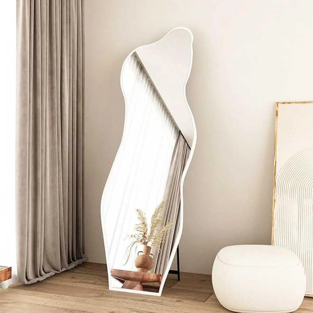 Kutis Modern Asymmetrical Full-Length Irregular Wall Mirror - Large Abstract Body Mirror for Living Room, Bathroom, or Entryway, Stylish Decorative Accent Piece for Contemporary Home Décor 60x170 cm
