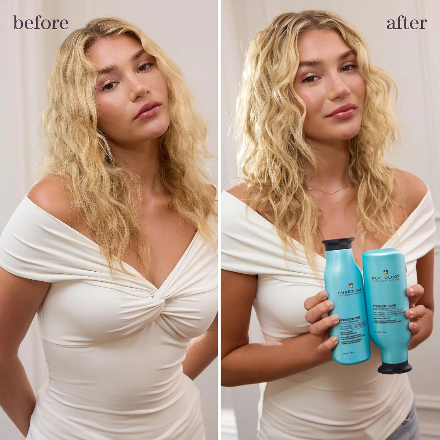 نرم کننده تقویت کننده موهای آسیب دیده و رنگ شده Strength Cure پیورولوژی، 50 میلی لیتر نرم کننده تقویت کننده موهای آسیب دیده و رنگ شده Strength Cure پیورولوژی، 50 میلی لیتر