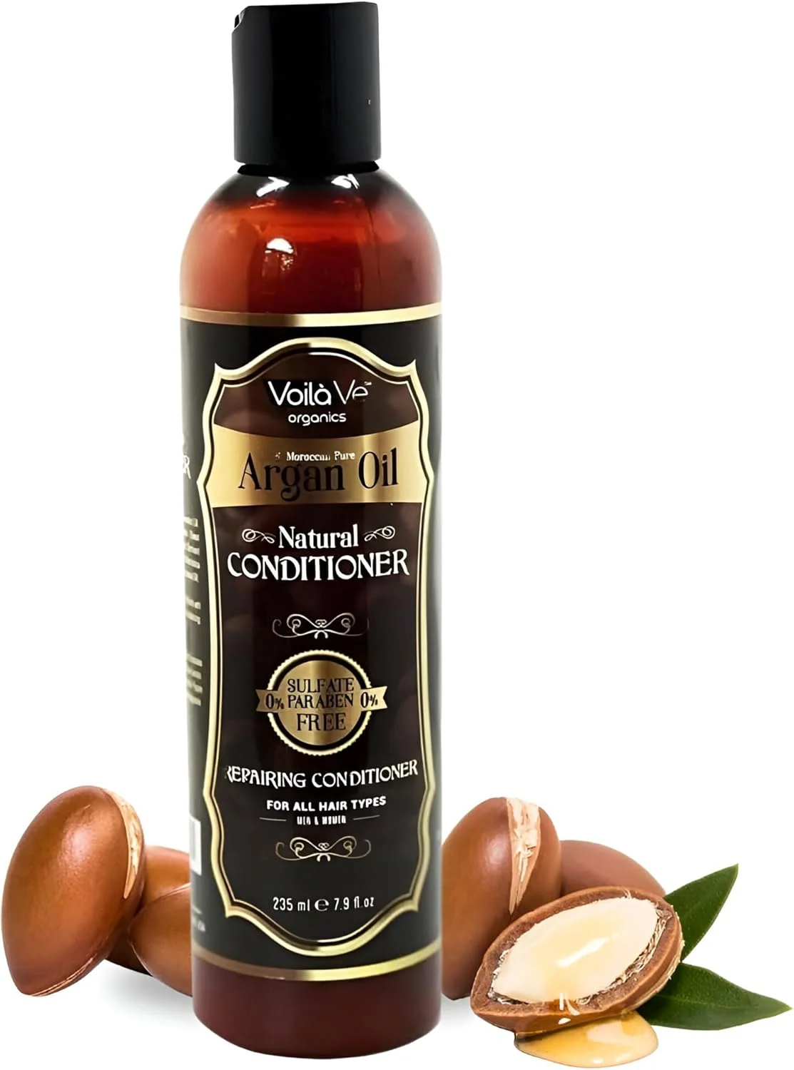 نرم کننده روغن آرگان مراکشی VoilaVe - نرم کننده موی آرگان بدون نیاز به آبکشی - ساخته شده از مواد طبیعی برای انواع مو - درمان نرم کننده عمیق برای موهای آسیب دیده، خشک و رنگ شده - 236 میلی لیتر نرم کننده روغن آرگان مراکشی VoilaVe - نرم کننده موی آرگان بدون نیاز به آبکشی - ساخته شده از مواد طبیعی برای انواع مو - درمان نرم کننده عمیق برای موهای آسیب دیده، خشک و رنگ شده - 236 میلی لیتر