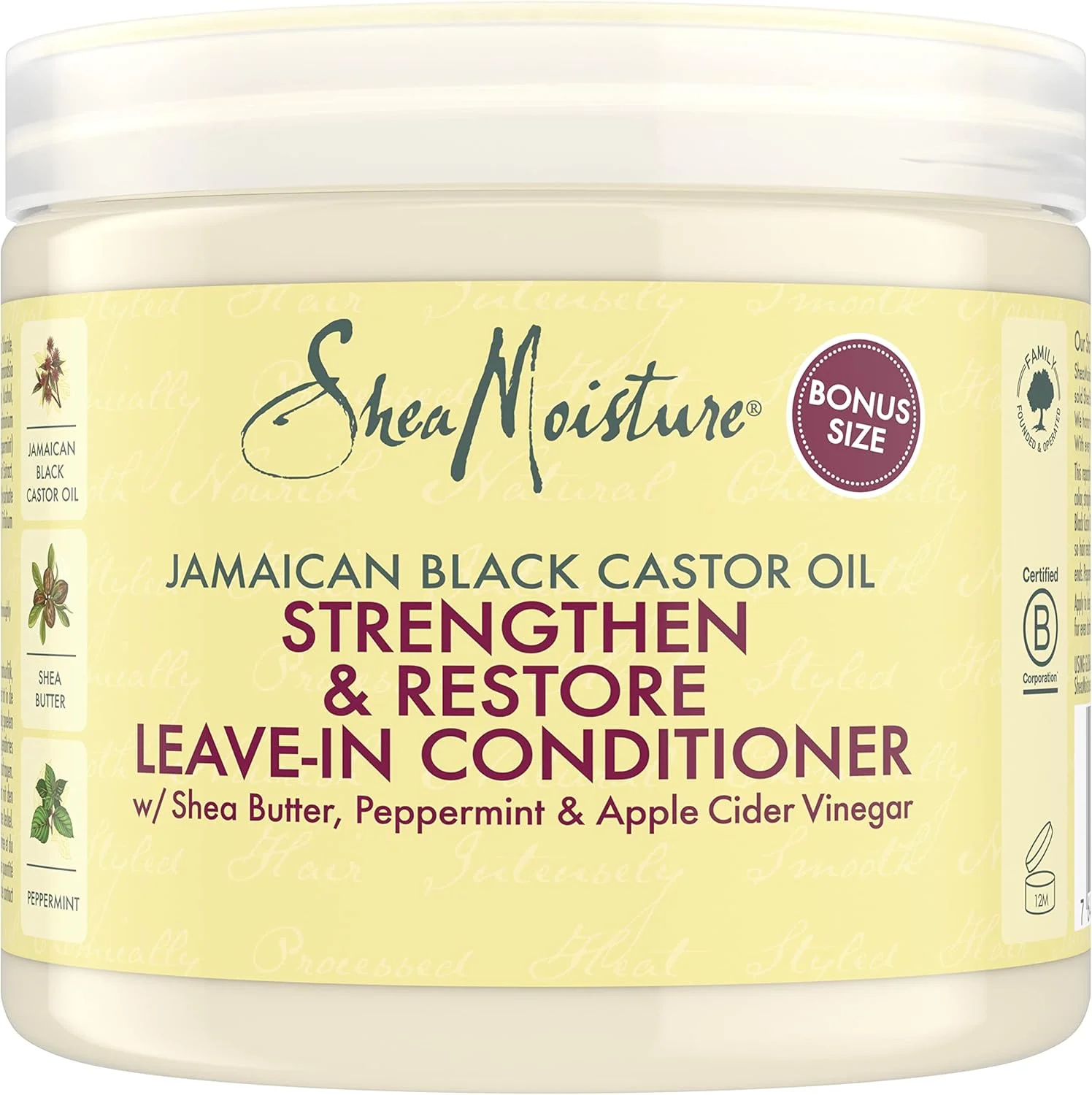 نرم کننده مو بدون نیاز به آبکشی تقویت کننده و ترمیم کننده روغن کرچک سیاه جامائیکایی Shea Moisture، بدون سیلیکون و سولفات، مناسب موهای رنگ شده، حرارت دیده یا طبیعی، 431 میلی لیتر نرم کننده مو بدون نیاز به آبکشی تقویت کننده و ترمیم کننده روغن کرچک سیاه جامائیکایی Shea Moisture، بدون سیلیکون و سولفات، مناسب موهای رنگ شده، حرارت دیده یا طبیعی، 431 میلی لیتر