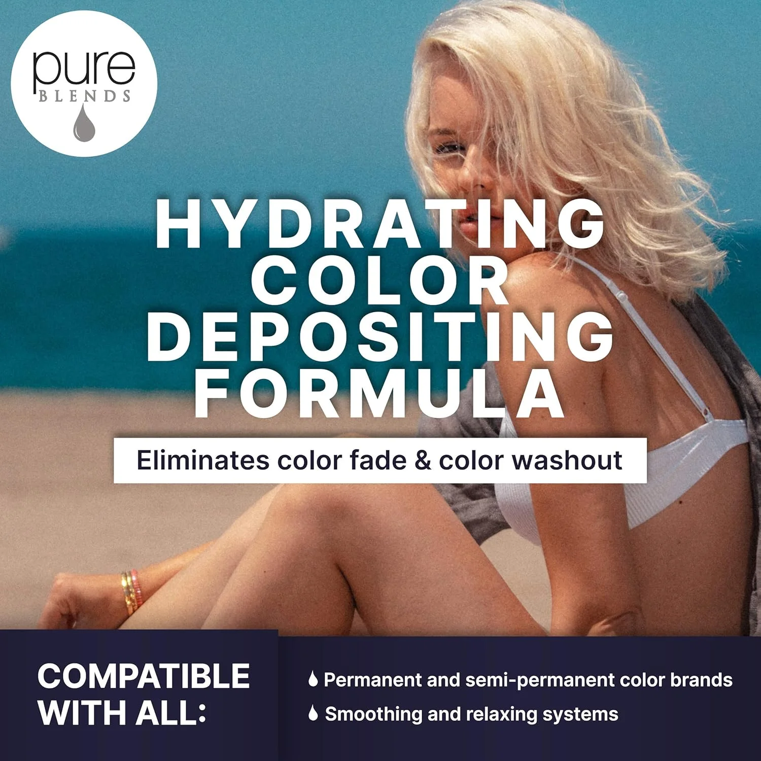 نرم کننده رنگساژ بنفش آبرسان موهای رنگ شده Pure Blends، درخشان کننده و ترمیم کننده رنگ موهای کدر شده، رنگ موی نیمه دائمی، جلوگیری از محو شدن رنگ مو، افزایش ماندگاری رنگ مو، 250 میل نرم کننده رنگساژ بنفش آبرسان موهای رنگ شده Pure Blends، درخشان کننده و ترمیم کننده رنگ موهای کدر شده، رنگ موی نیمه دائمی، جلوگیری از محو شدن رنگ مو، افزایش ماندگاری رنگ مو، 250 میل