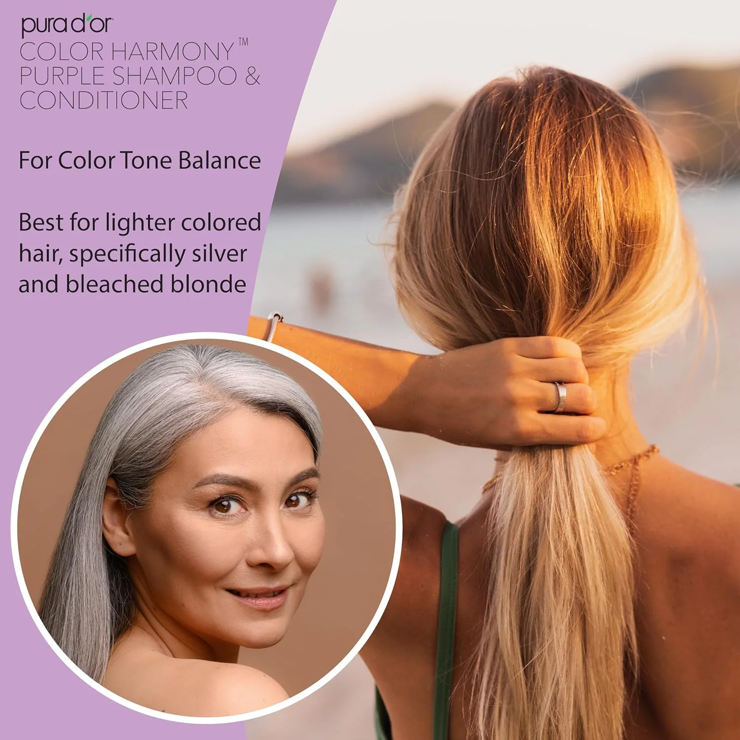 نرم کننده موی بنفش پیورا دور ColorHarmony مناسب موهای دکلره شده، بلوند، نقره ای و رنگ شده - حاوی کراتین، فیبر بامبو، بدون سولفات، مواد طبیعی منتخب - مناسب آقایان و بانوان، 473 میلی لیتر نرم کننده موی بنفش پیورا دور ColorHarmony مناسب موهای دکلره شده، بلوند، نقره ای و رنگ شده - حاوی کراتین، فیبر بامبو، بدون سولفات، مواد طبیعی منتخب - مناسب آقایان و بانوان، 473 میلی لیتر