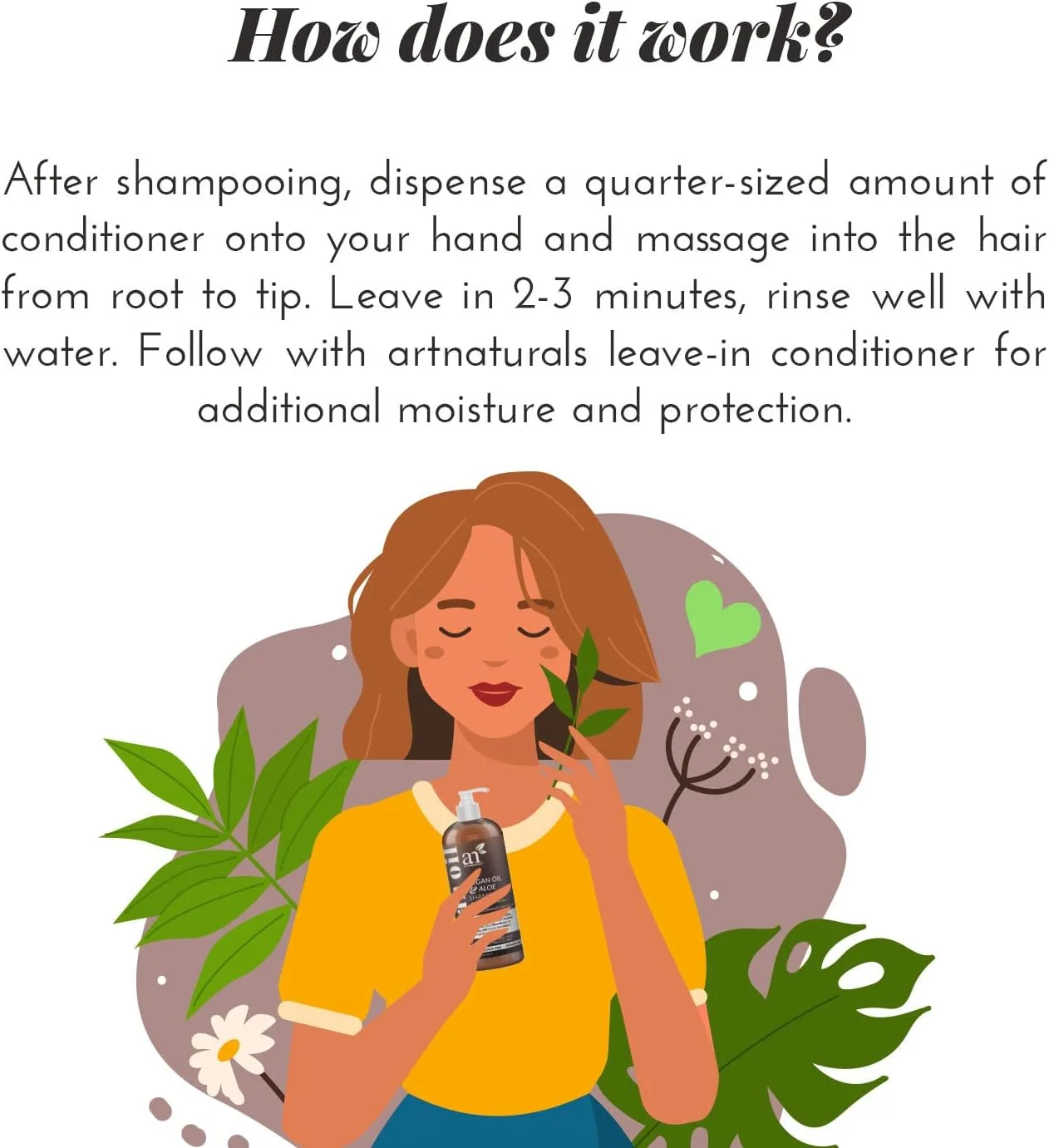 نرم کننده مو روغن آرگان آرت نچرالز - (473 میلی لیتر) - بدون سولفات - درمان موهای آسیب دیده و خشک - مناسب برای انواع مو - ایمن برای موهای رنگ شده