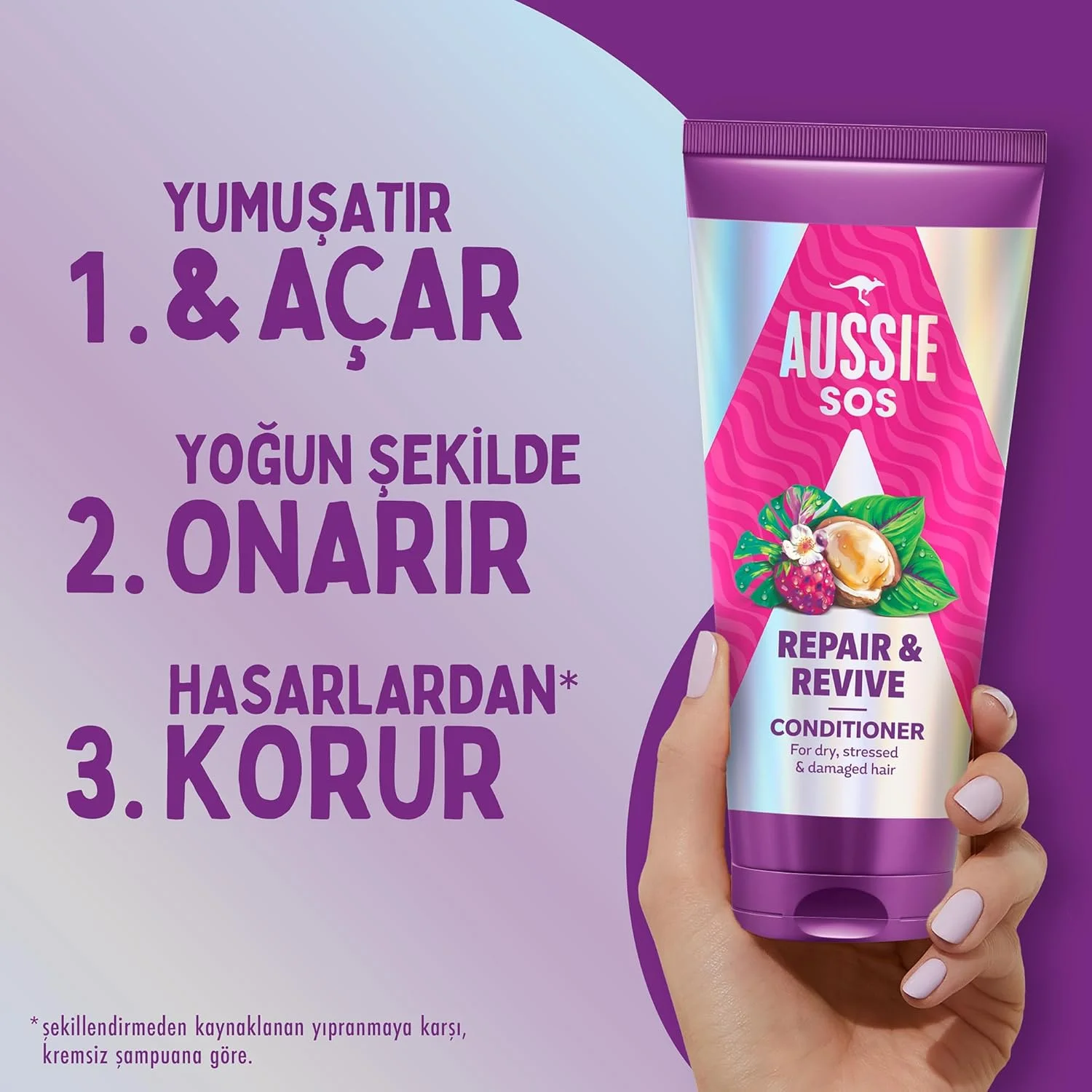 نرم کننده مو ترمیم کننده و احیا کننده آزی SOS حجم 350 میلی لیتر، برای موهای نرم، لطیف و آبرسانی شده، کمک به جلوگیری از آسیب های آینده، وگان، غنی شده با سوپرفودهای استرالیایی نرم کننده مو ترمیم کننده و احیا کننده آزی SOS حجم 350 میلی لیتر، برای موهای نرم، لطیف و آبرسانی شده، کمک به جلوگیری از آسیب های آینده، وگان، غنی شده با سوپرفودهای استرالیایی