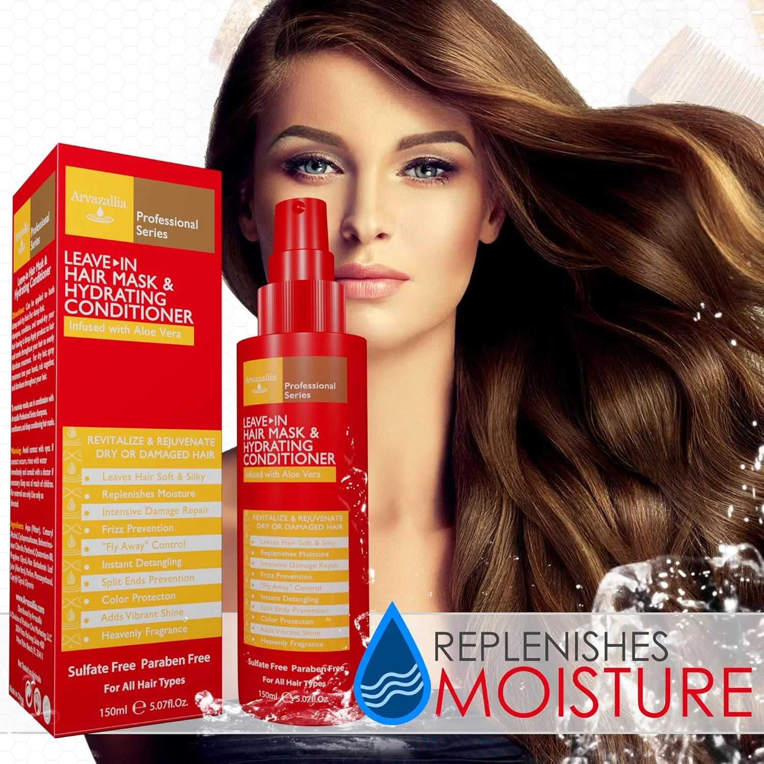 اسپری ماسک مو و نرم کننده آروزالیا برای موهای خشک یا آسیب دیده - نرم کننده و مرطوب کننده حرفه ای اسپری ماسک مو و نرم کننده آروزالیا برای موهای خشک یا آسیب دیده - نرم کننده و مرطوب کننده حرفه ای